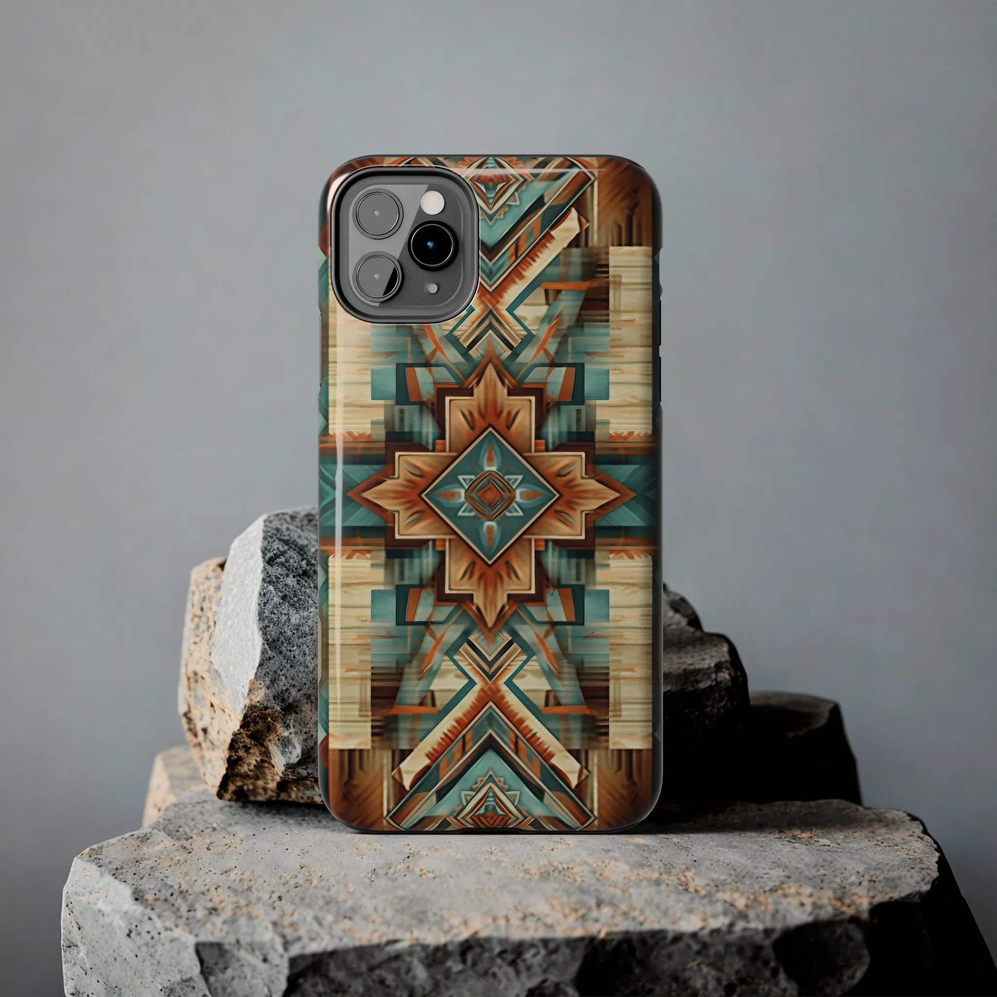 Native American Pattern Design Tough Phone Case compatible with a large variety of iPhone models, Gift, Phone Case