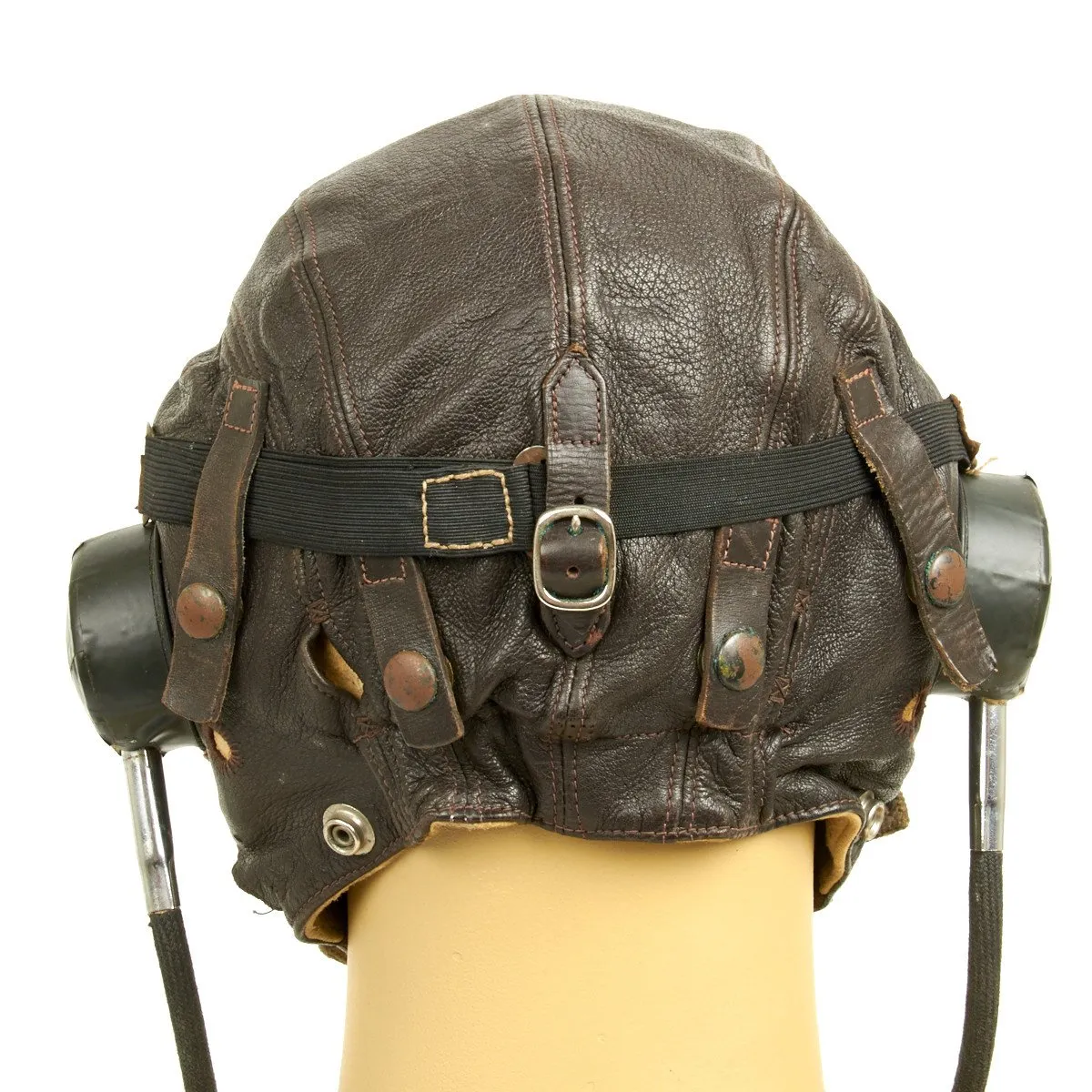 Original British WWII RAF Type C Leather Flying Helmet with Mk VIII Goggles