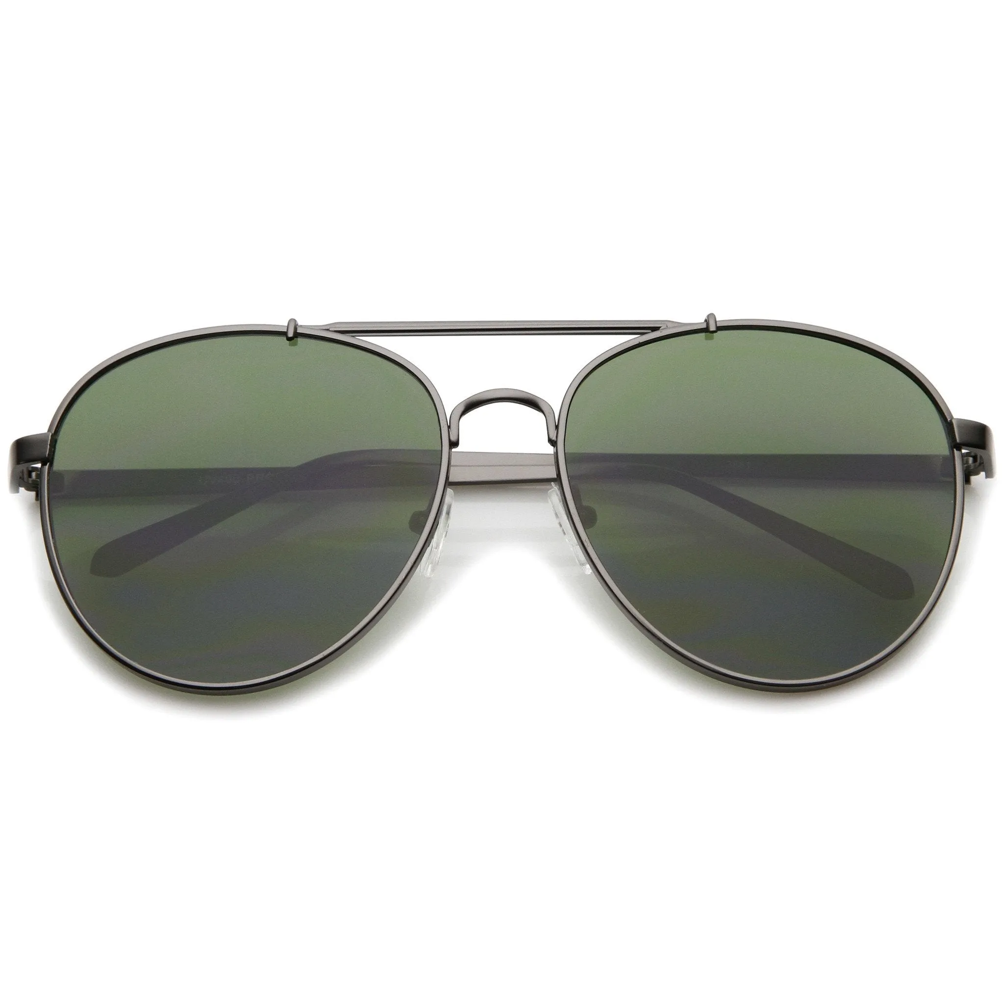 Oversize Deep Inset Metal Aviator Sunglasses A256