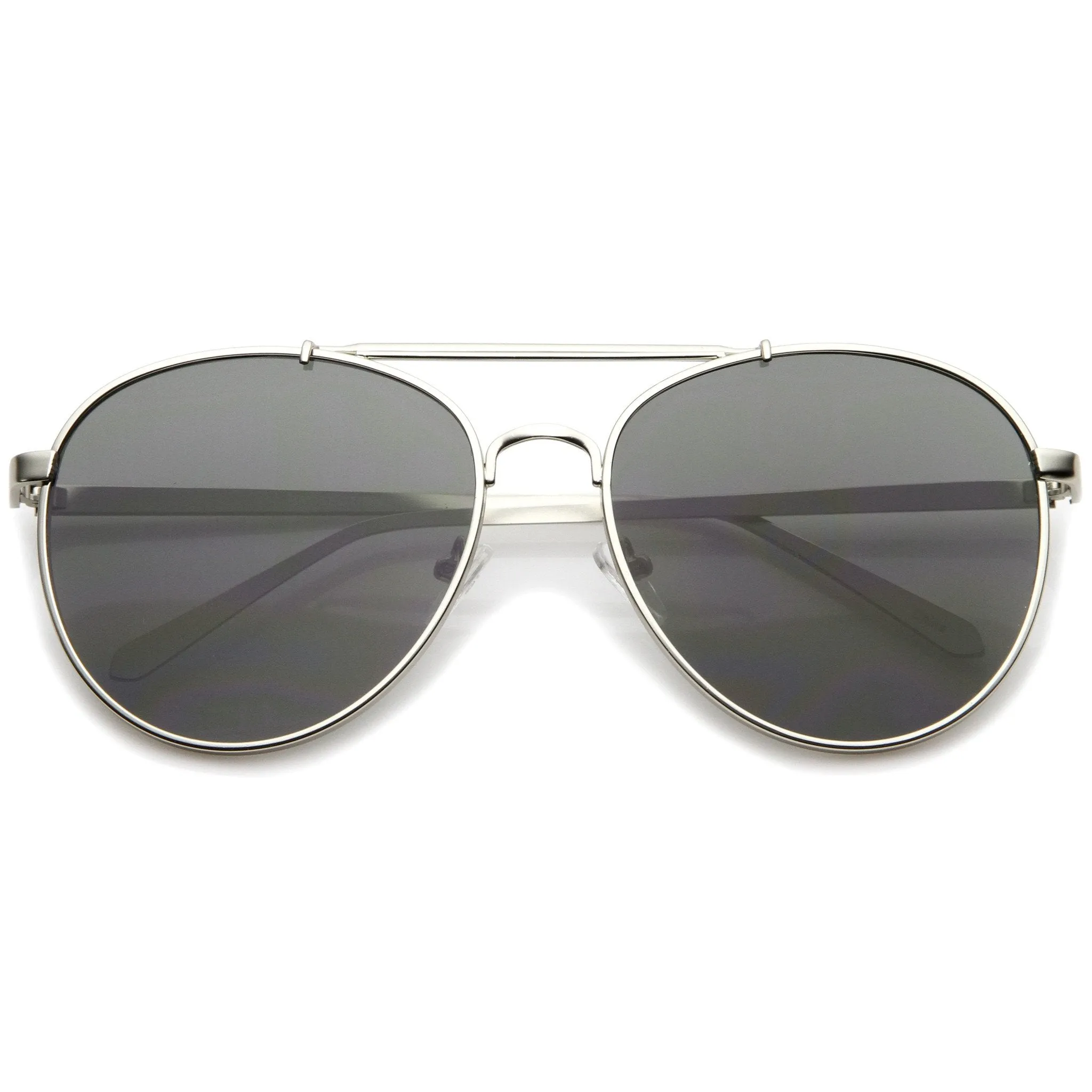 Oversize Deep Inset Metal Aviator Sunglasses A256