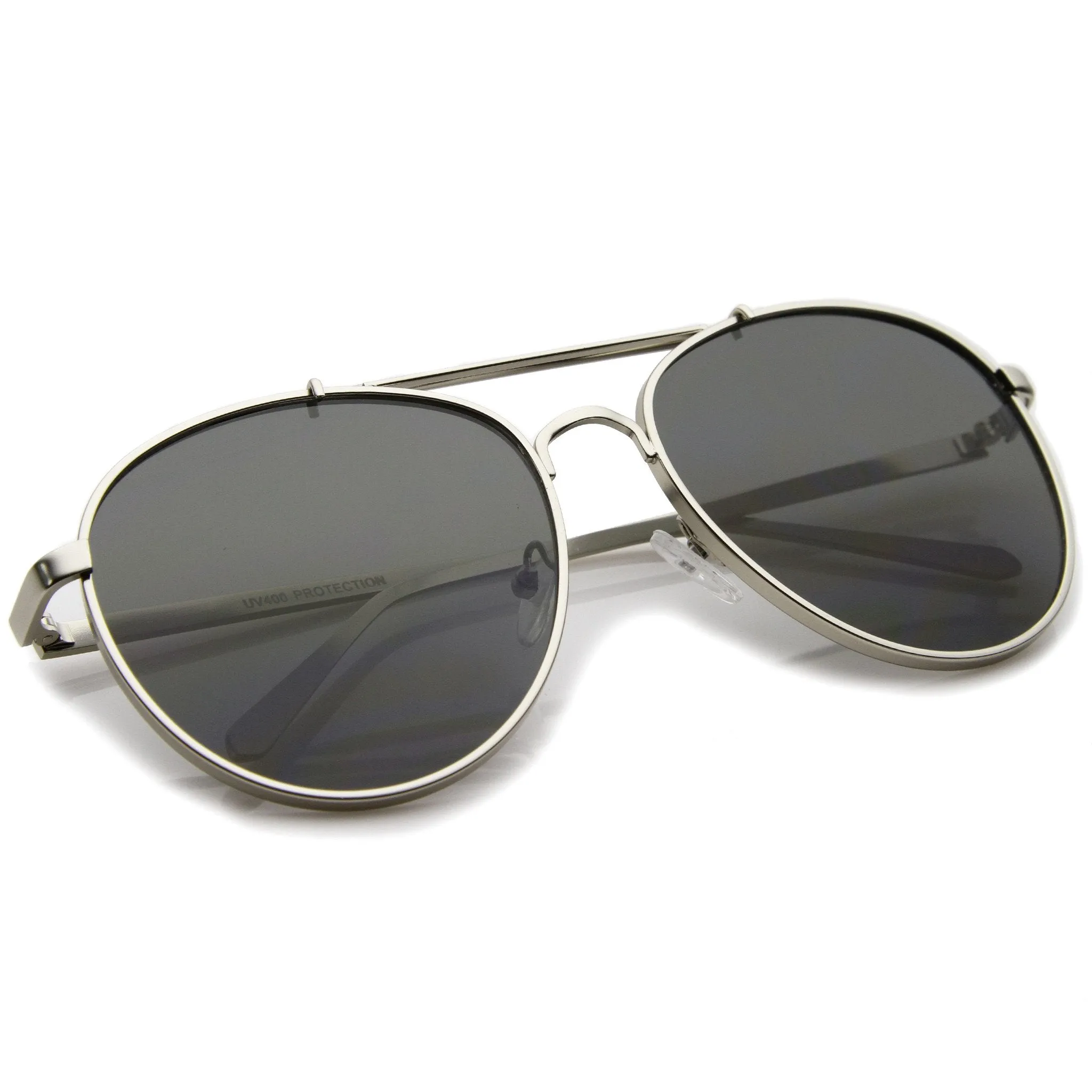 Oversize Deep Inset Metal Aviator Sunglasses A256