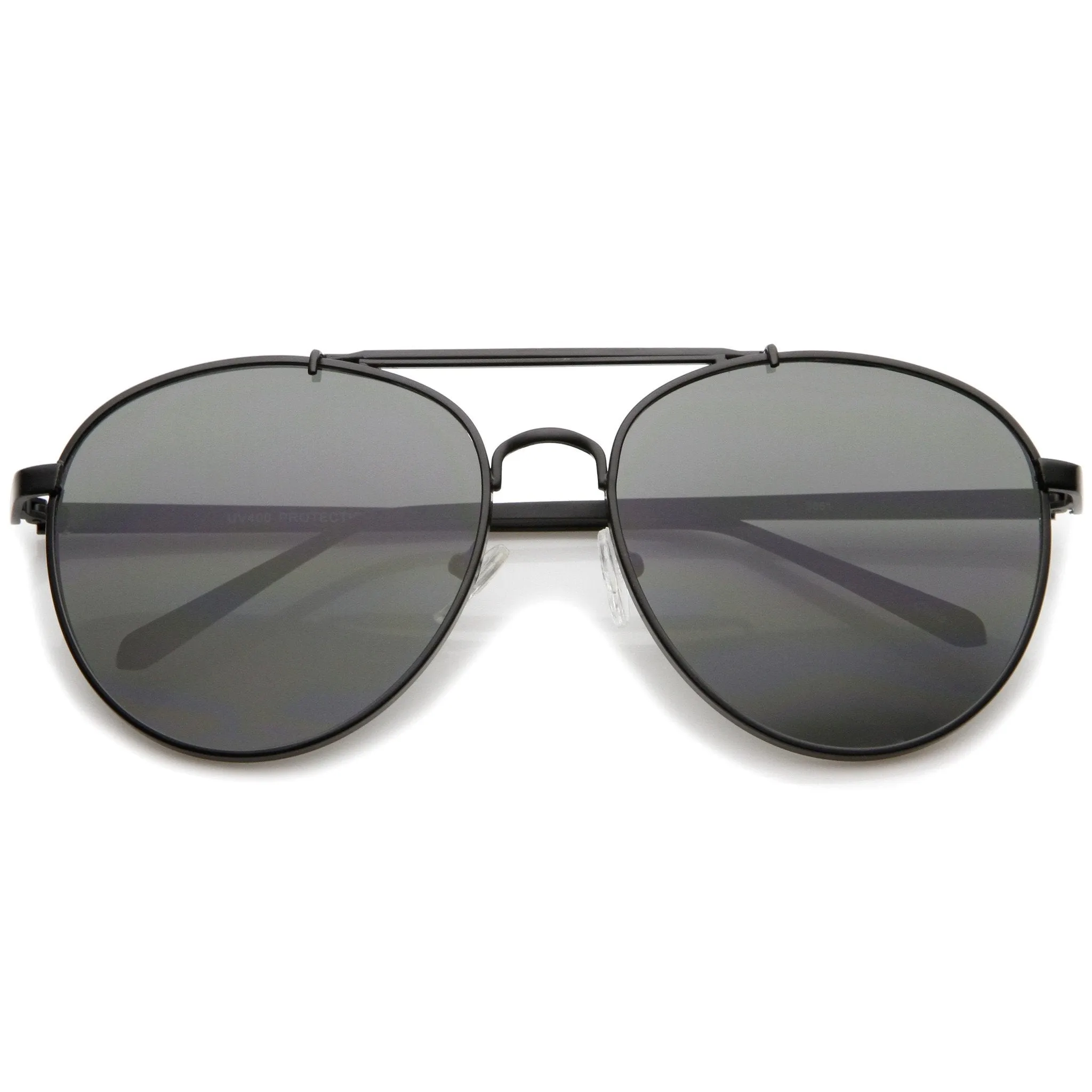 Oversize Deep Inset Metal Aviator Sunglasses A256