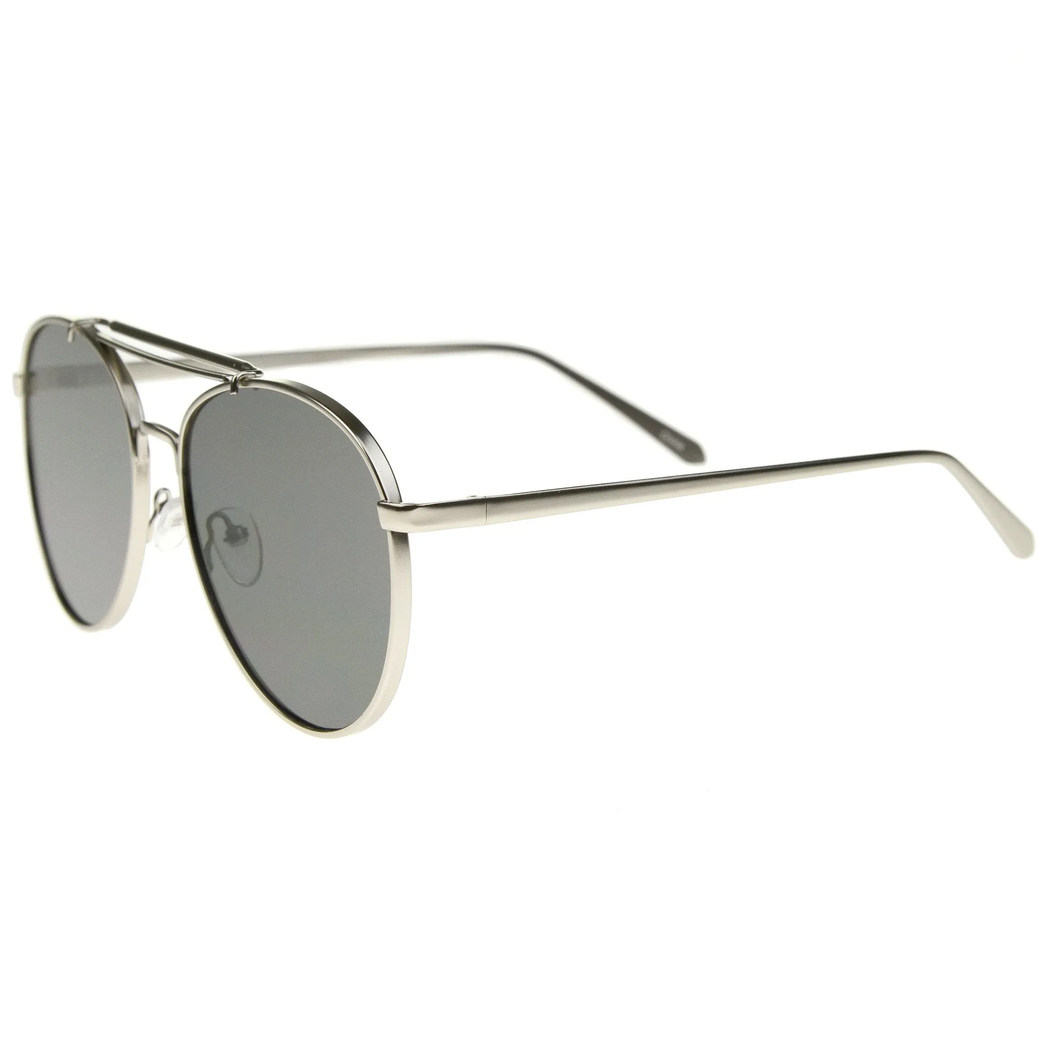 Oversize Deep Inset Metal Aviator Sunglasses A256