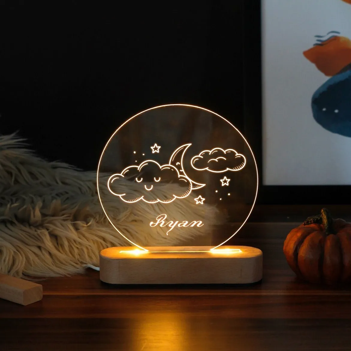 Personalized Acrylic Lamp for Kid's Bedroom