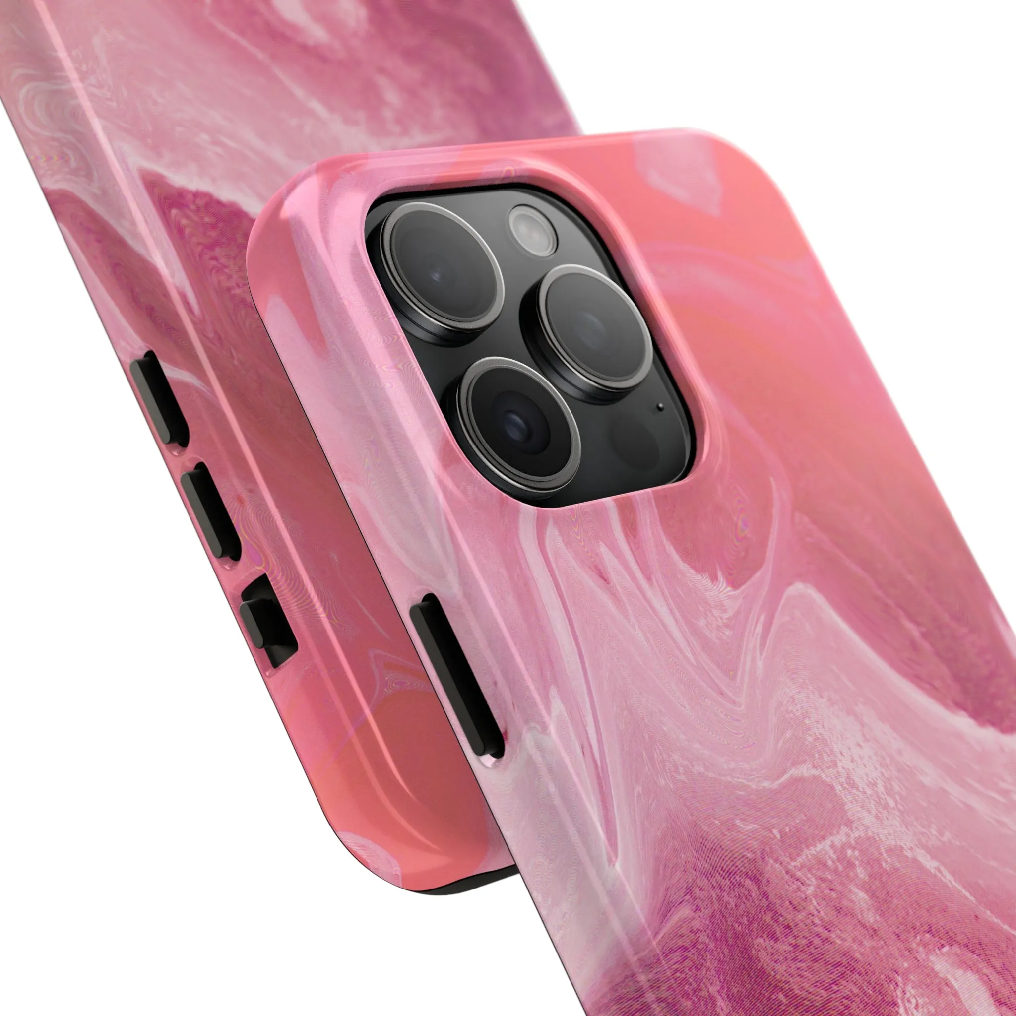 Pink Marble Design Tough Phone Case compatible with a large variety of iphone models, Gift, Phone Case