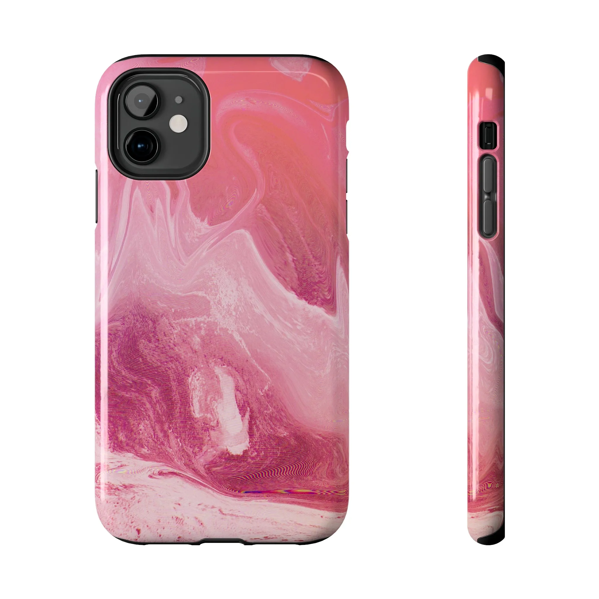 Pink Marble Design Tough Phone Case compatible with a large variety of iphone models, Gift, Phone Case