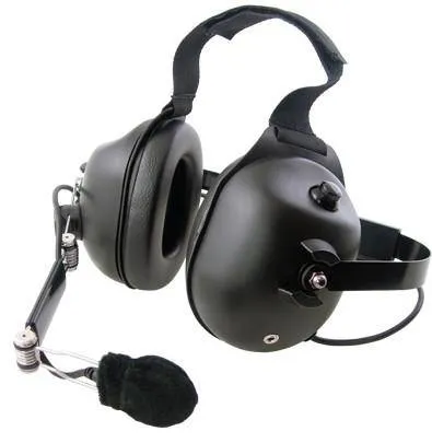 Pryme HDS-EMB-23 Black Dual Earmuff Headset, Fits Motorola