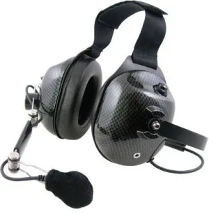 Pryme HDS-EMC63 Carbon Fiber Dual Earmuff Headset, Fits Motorola