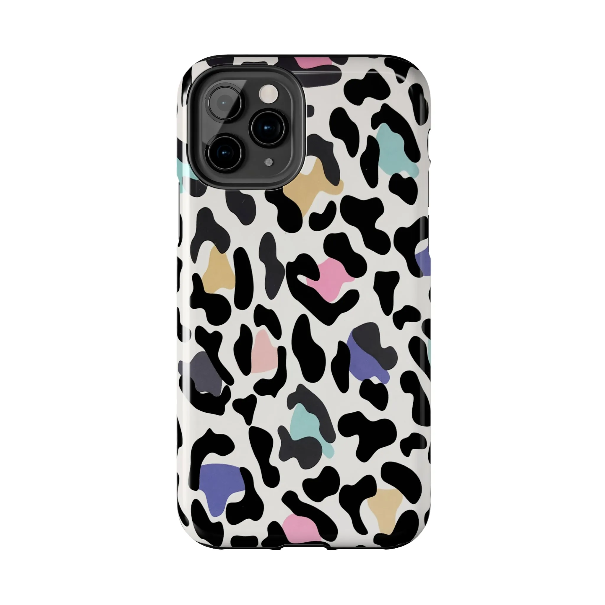 Rainbow Leopard Print design Tough Phone Case compatible with a large variety of iPhone models, Birthday Gift, Phone Case