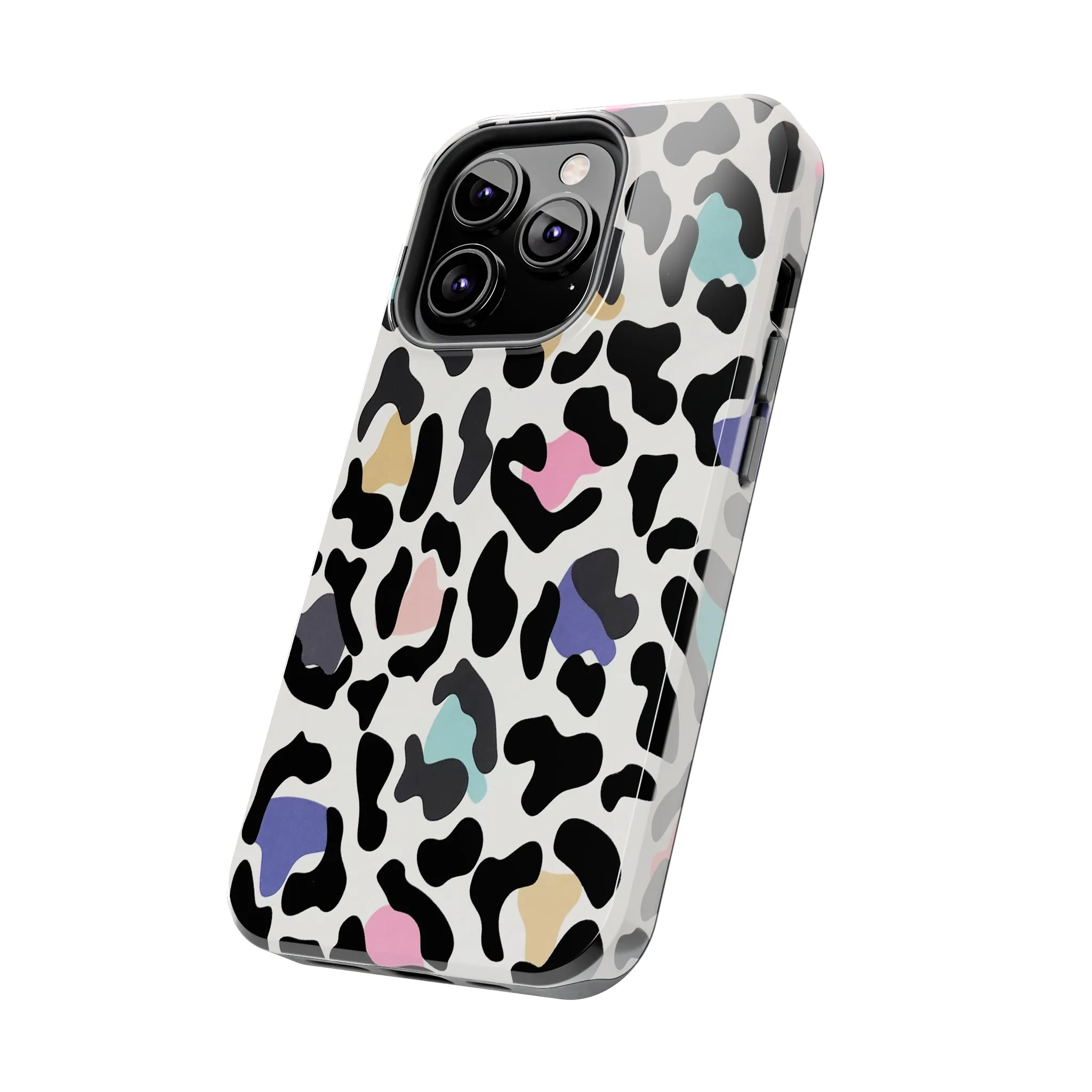 Rainbow Leopard Print design Tough Phone Case compatible with a large variety of iPhone models, Birthday Gift, Phone Case