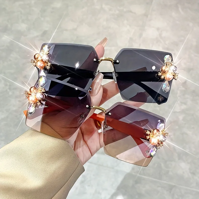 Rhinestone-Adorned Fashionable Sunglasses for Men and Women