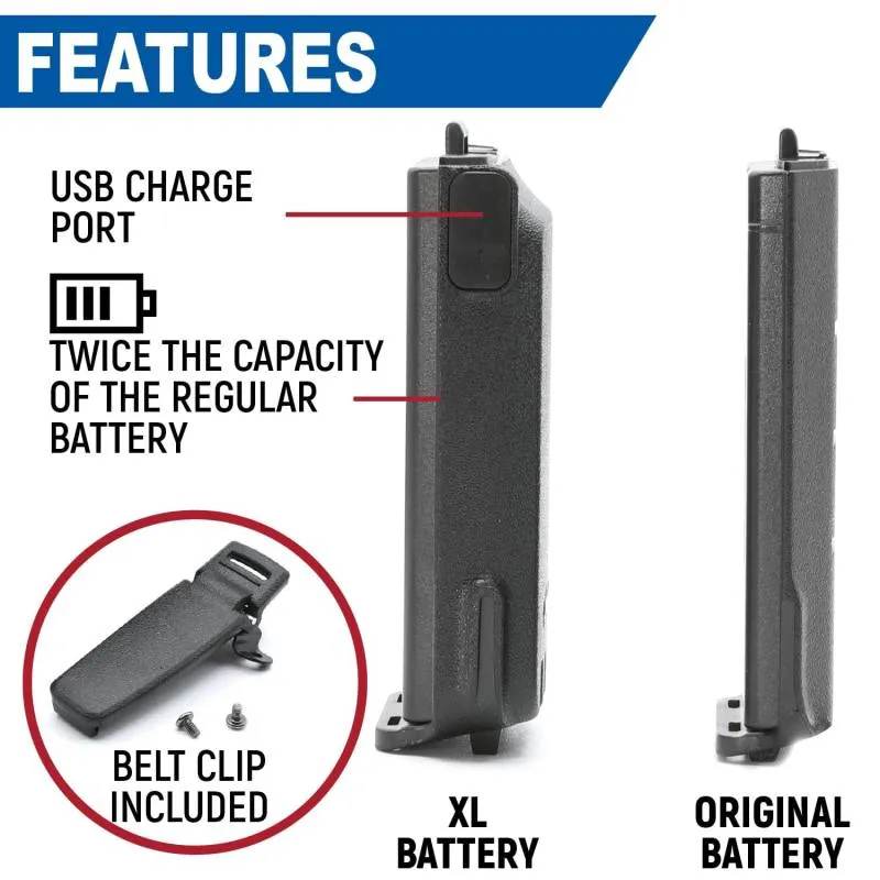 Rugged Radios RDH-16 Handheld Radio High Capacity Battery