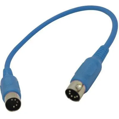 SAMIDIBlue1 - Blue MIDI Cable - 1 Foot