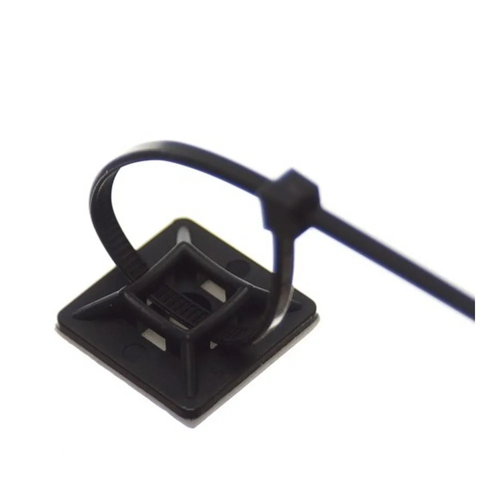 Self Adhesive Cable Tie Mount >5.5mm Tie Width (Pack of 100)