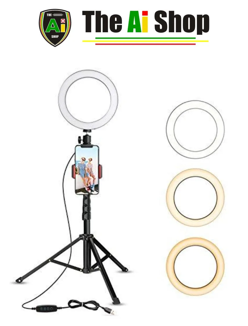 Selfie Ring Light with Tripod Stand & Cell Phone Holder