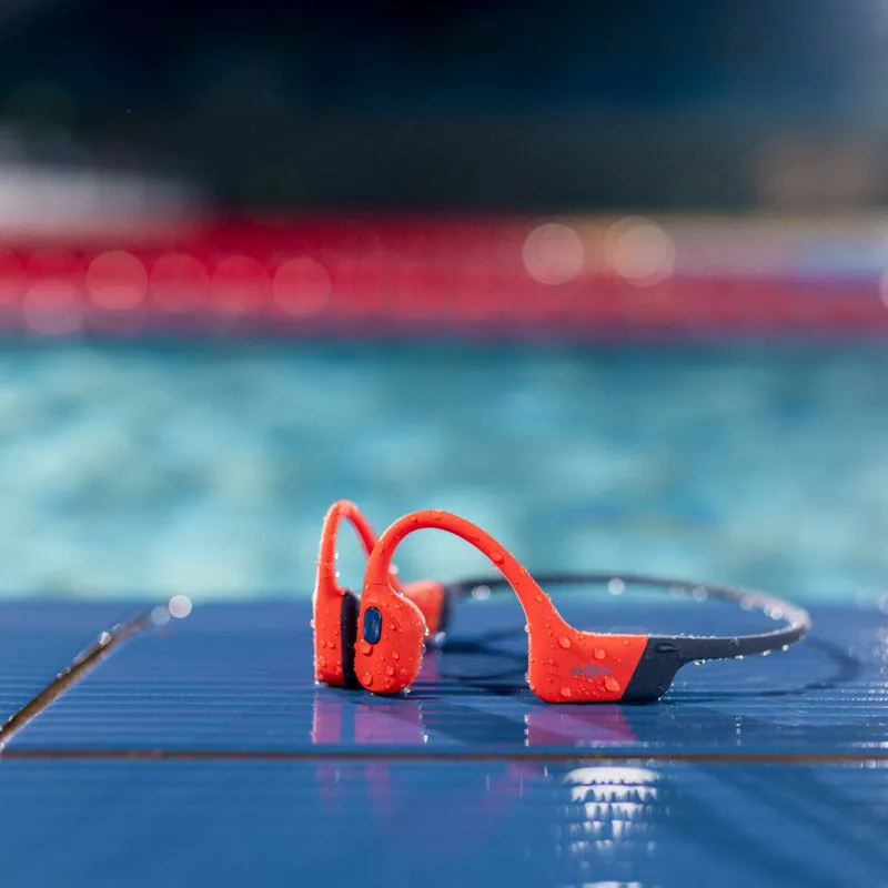 SHOKZ OpenSwim Pro Bone Conduction Wireless Headphones - Red