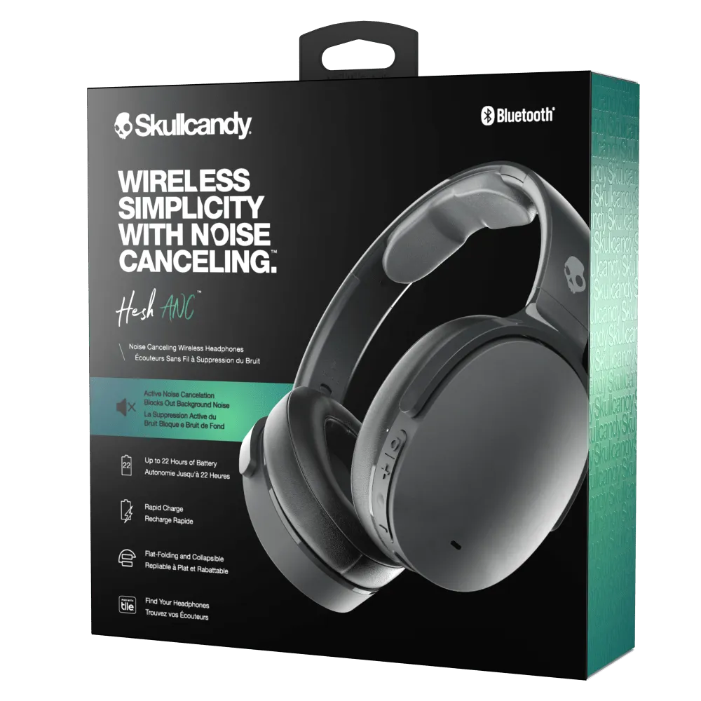 Skullcandy Hesh ANC Wireless Over Ear Headphones Black by Skullcandy