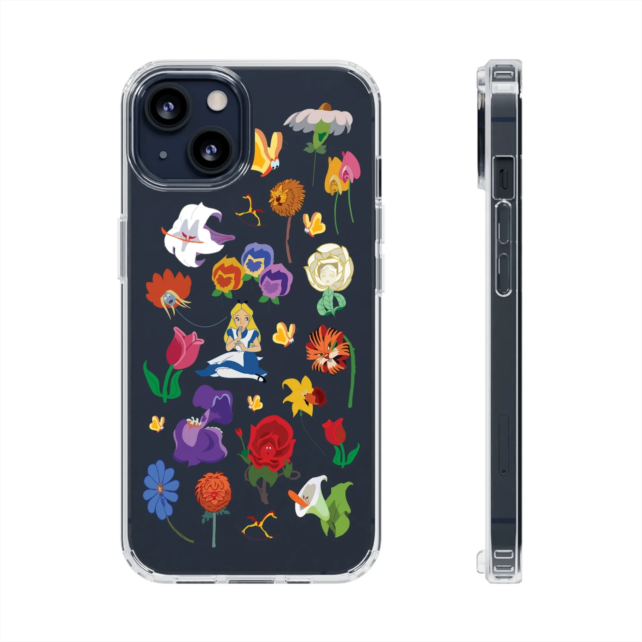 Stems Wonderland Flowers Clear Phone Case! Inspired Hand drawn Unique Gift