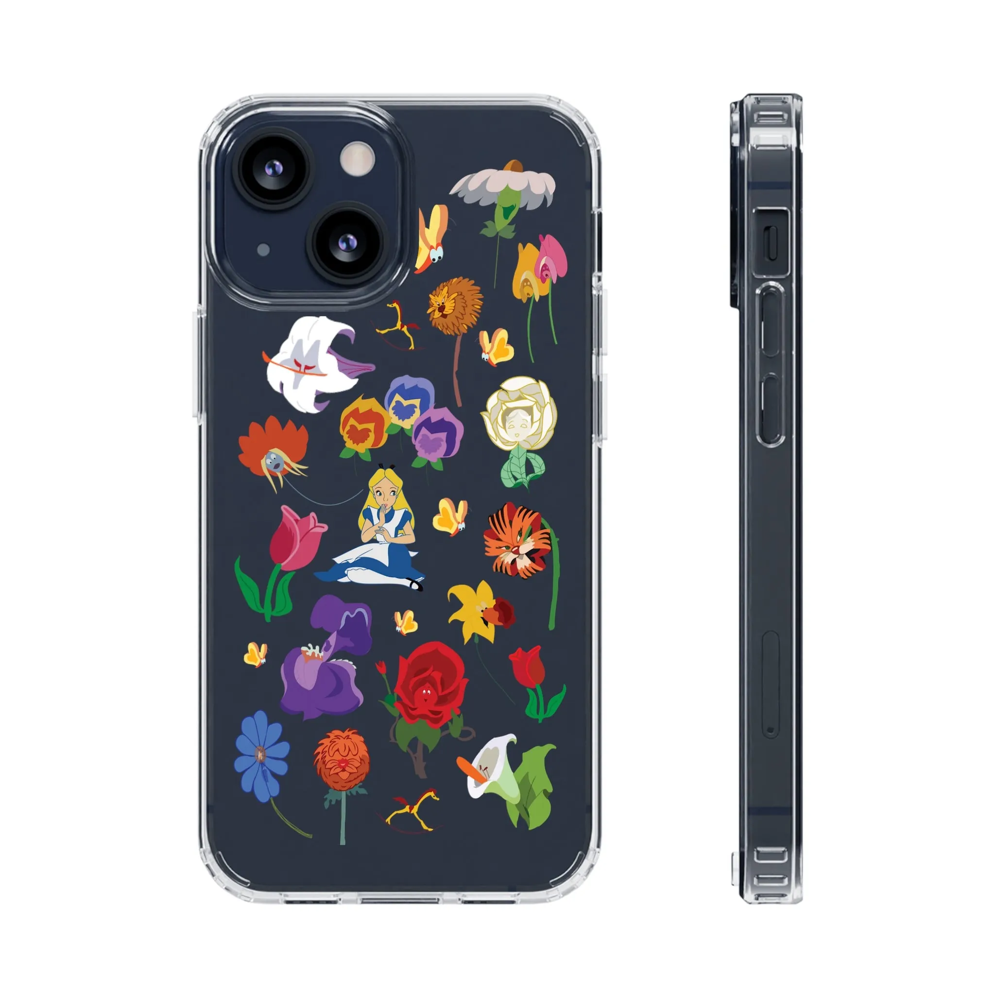 Stems Wonderland Flowers Clear Phone Case! Inspired Hand drawn Unique Gift