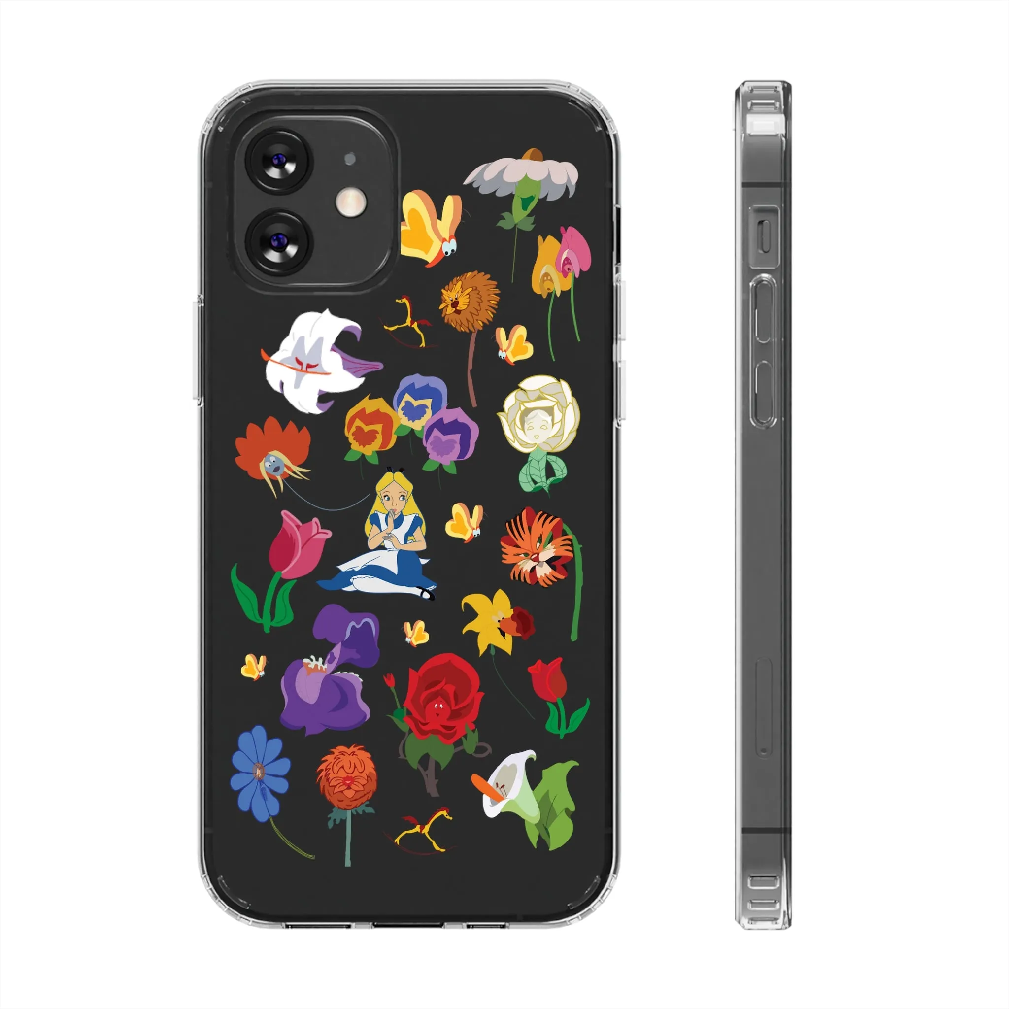 Stems Wonderland Flowers Clear Phone Case! Inspired Hand drawn Unique Gift