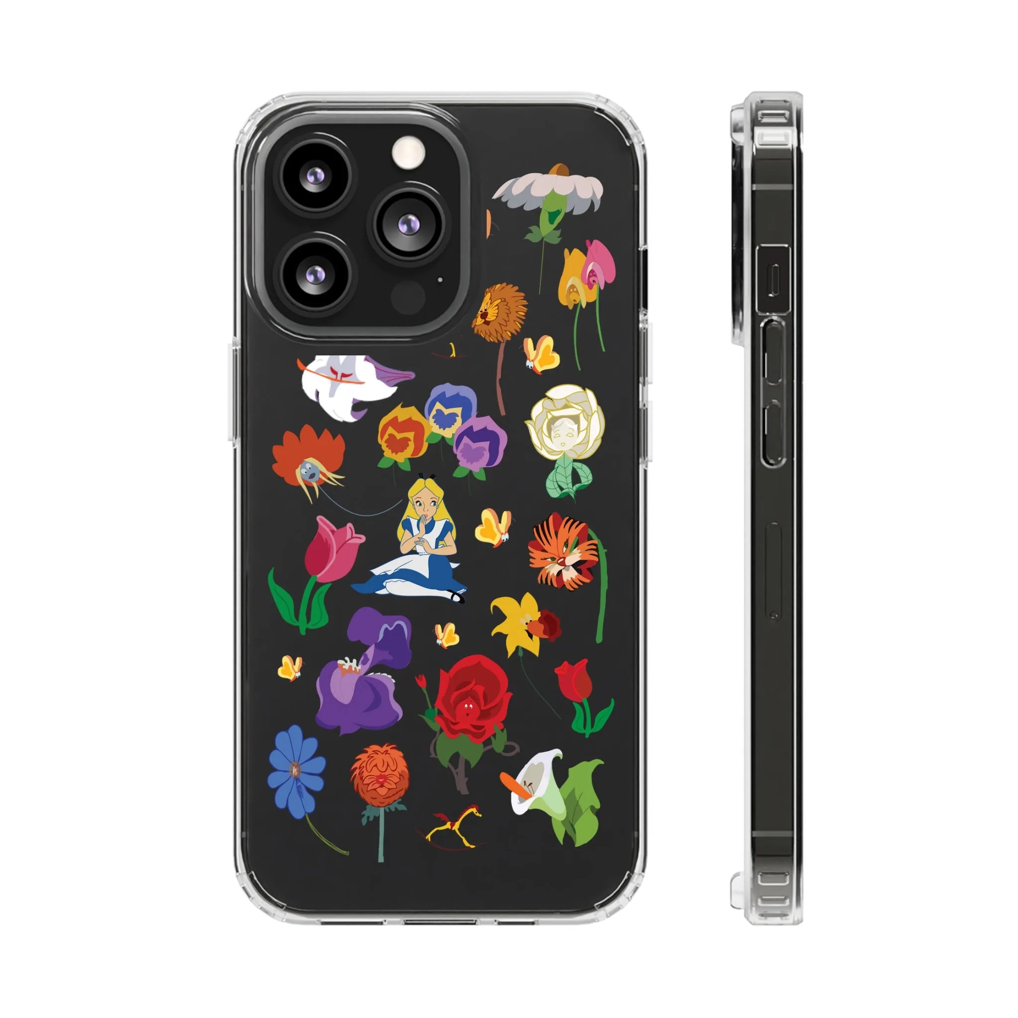 Stems Wonderland Flowers Clear Phone Case! Inspired Hand drawn Unique Gift