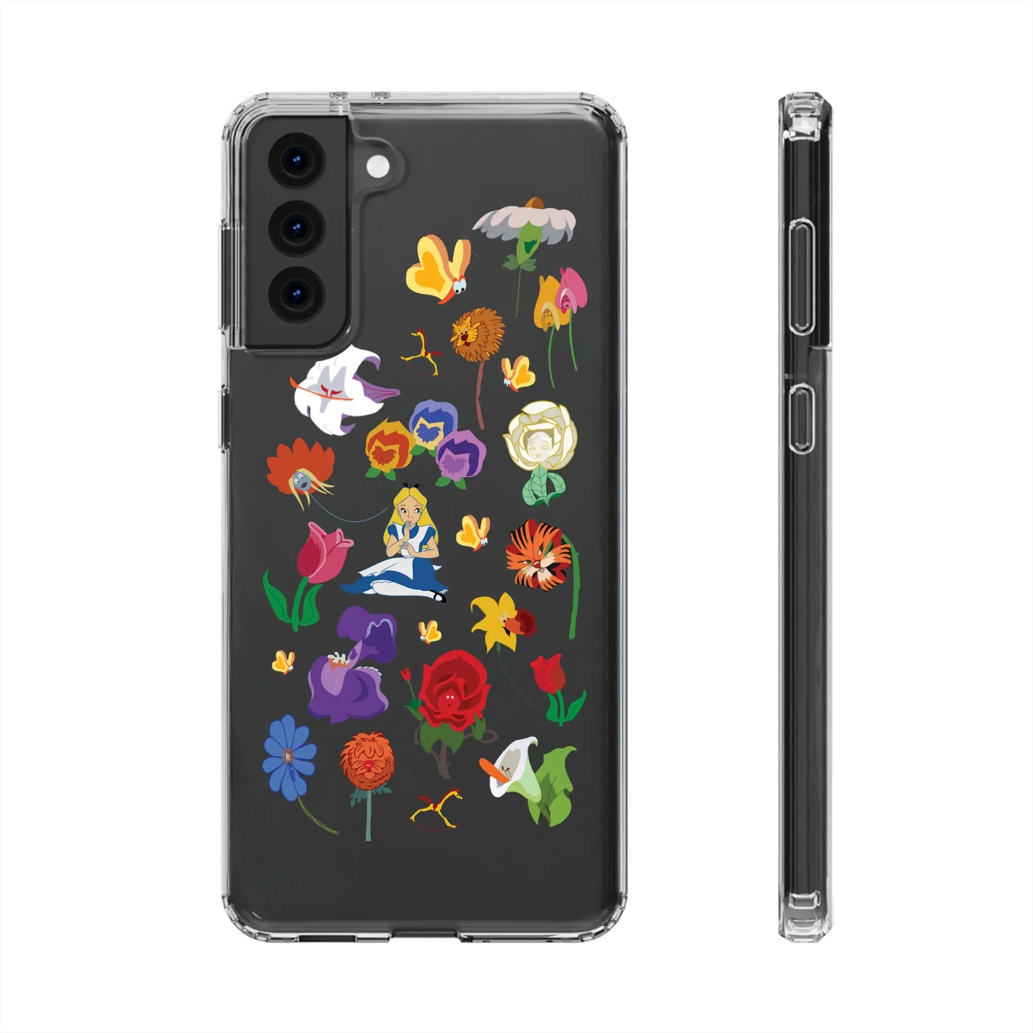 Stems Wonderland Flowers Clear Phone Case! Inspired Hand drawn Unique Gift