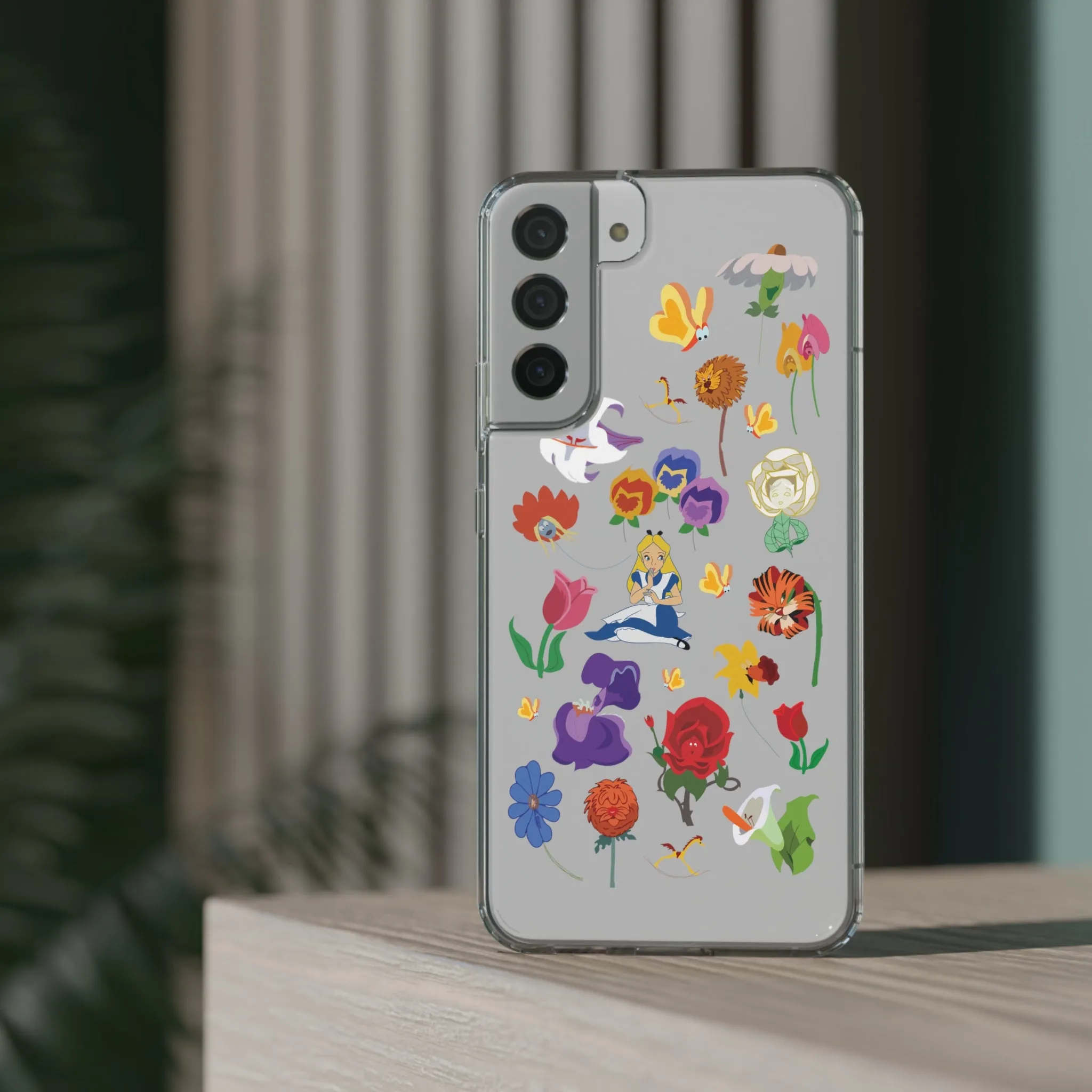 Stems Wonderland Flowers Clear Phone Case! Inspired Hand drawn Unique Gift