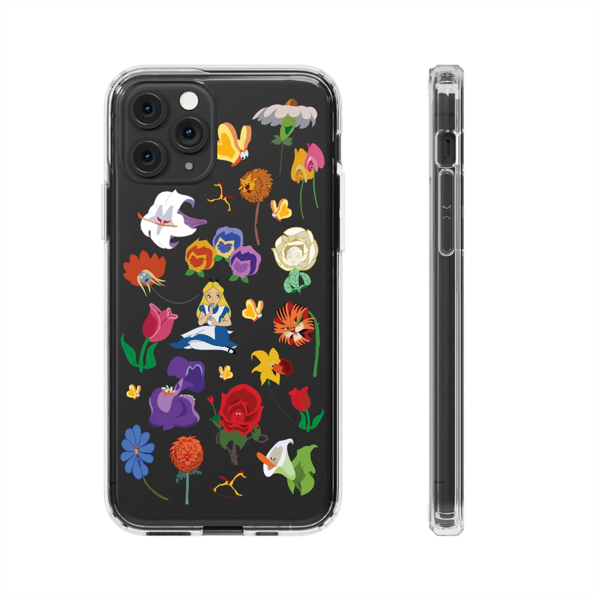 Stems Wonderland Flowers Clear Phone Case! Inspired Hand drawn Unique Gift