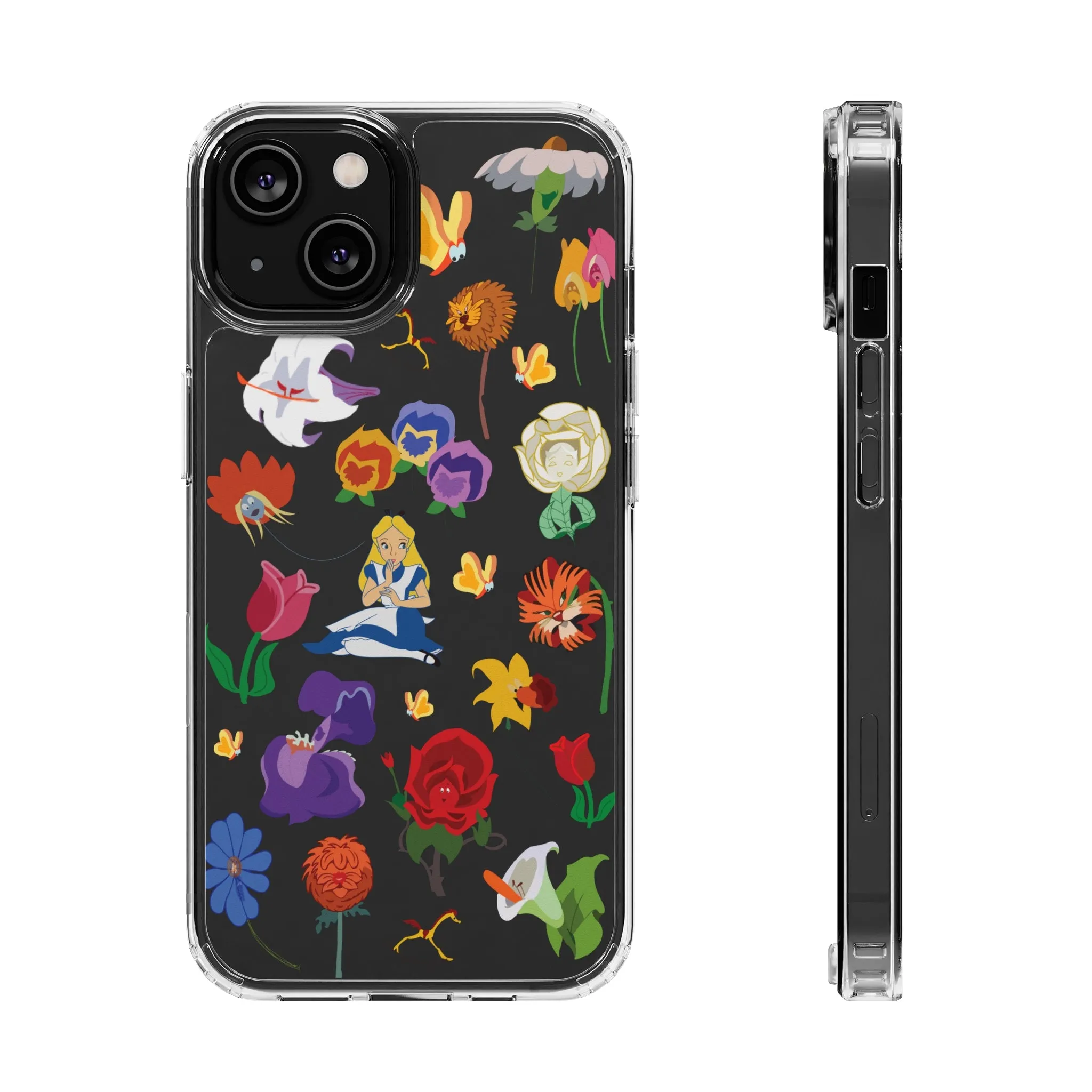 Stems Wonderland Flowers Clear Phone Case! Inspired Hand drawn Unique Gift