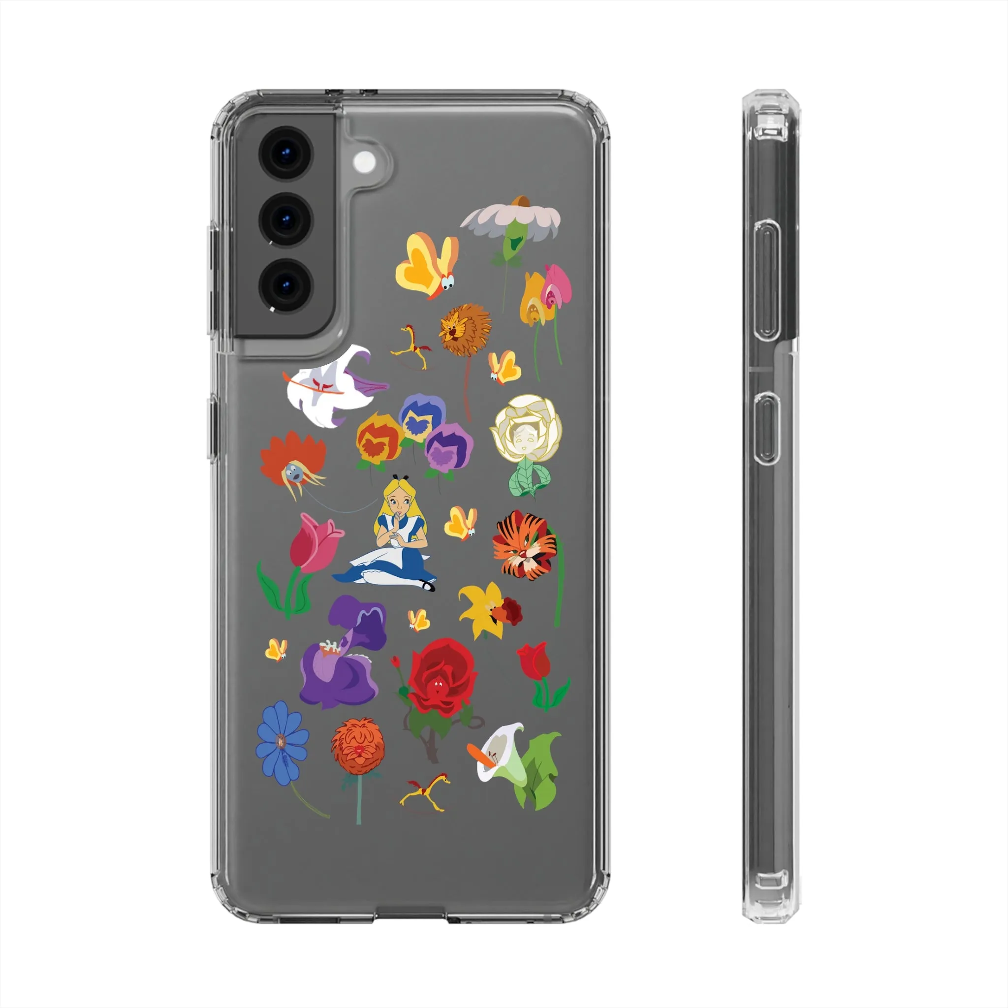 Stems Wonderland Flowers Clear Phone Case! Inspired Hand drawn Unique Gift