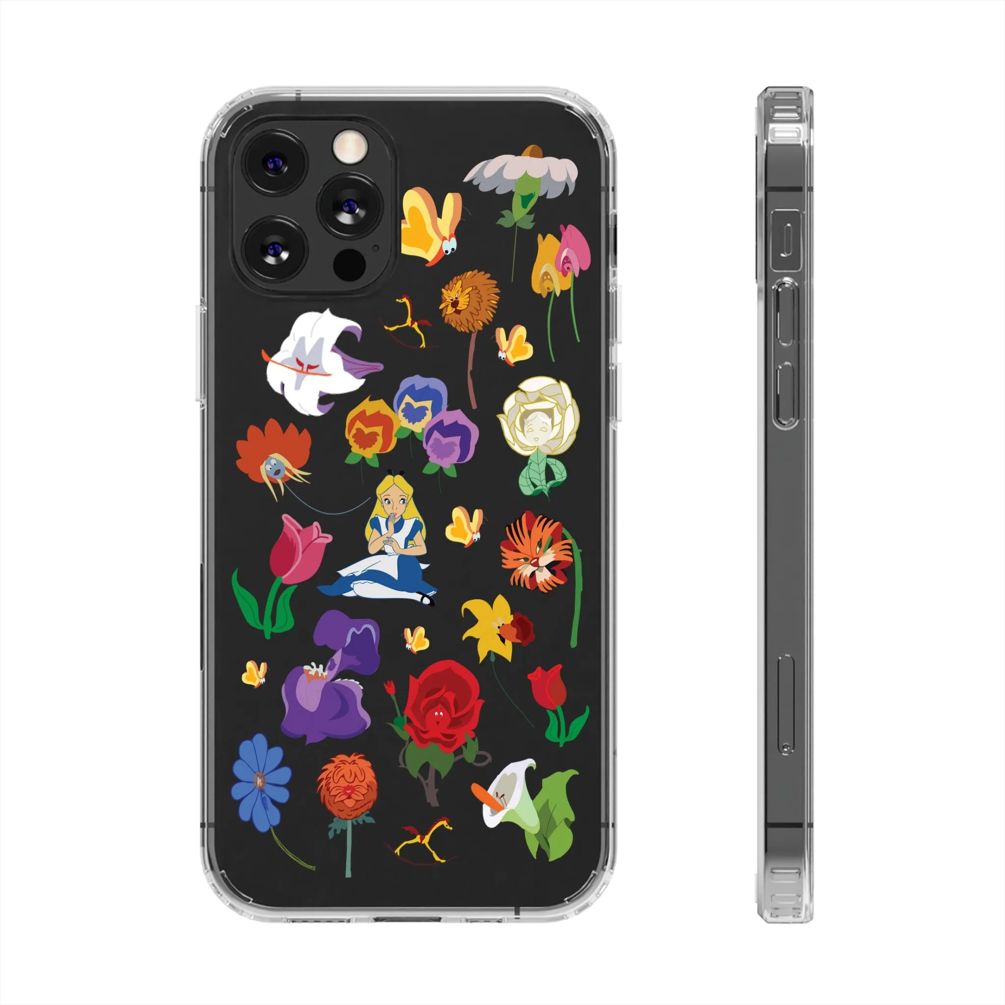 Stems Wonderland Flowers Clear Phone Case! Inspired Hand drawn Unique Gift