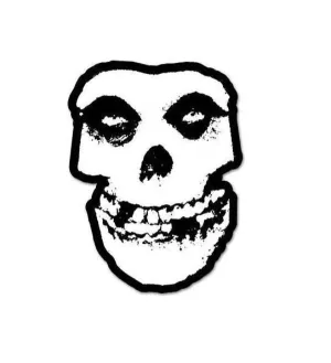 Sticker - Misfits White/Black Skull