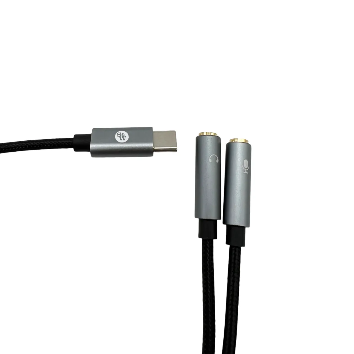 Strauss & Wagner Asti Dual 3.5mm Female to USB-C Male Cable