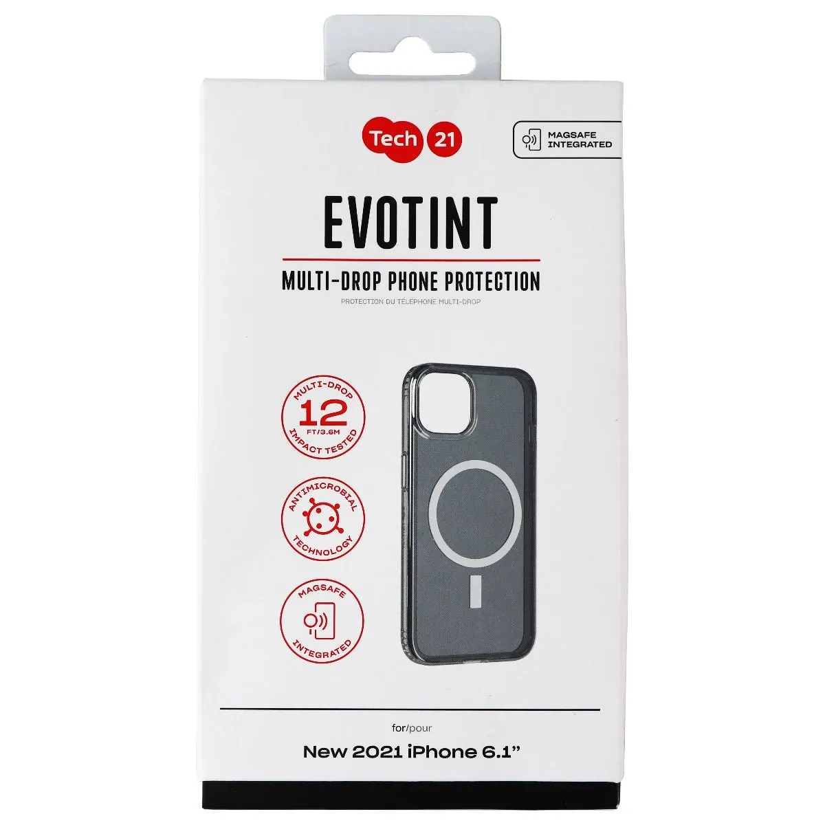 Tech21 Evo Tint Series For Magsafe Hard Case for Apple iPhone13 / 14 - Ash Black