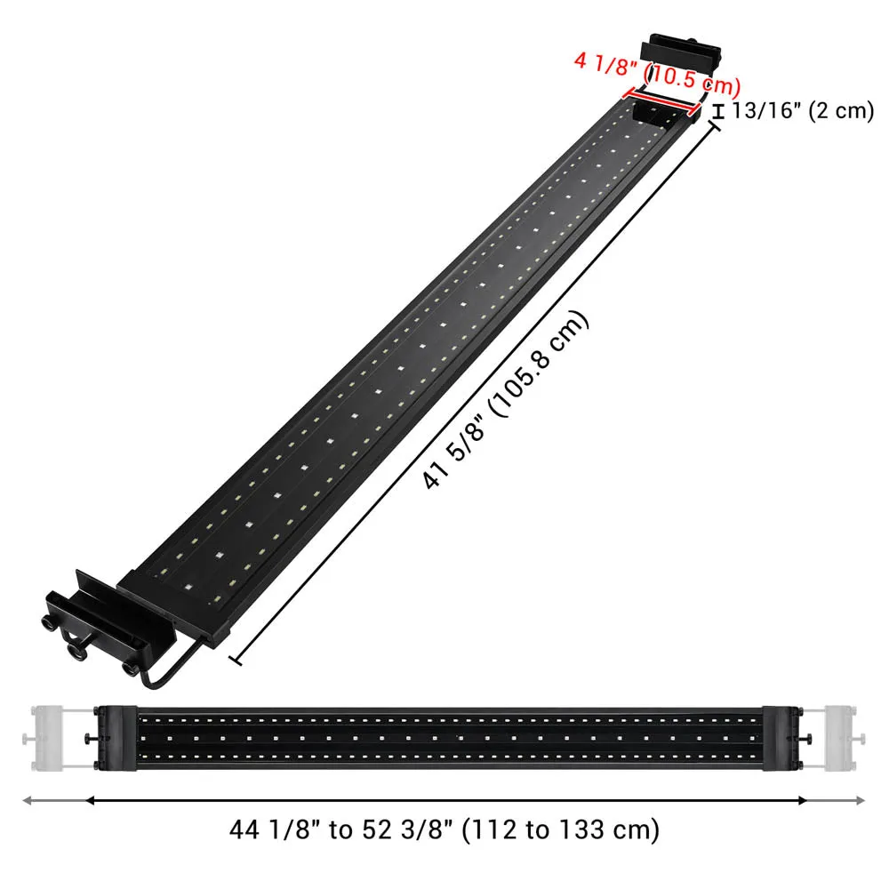 TheLAShop 48 inch Aquarium Light RGB APP & Panel Control Saltwater Freshwater