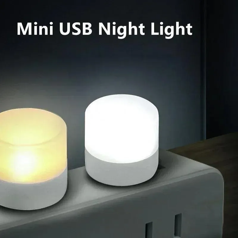 USB Mini Night Light: Illuminating LED Lamp for Eye Protection and Reading