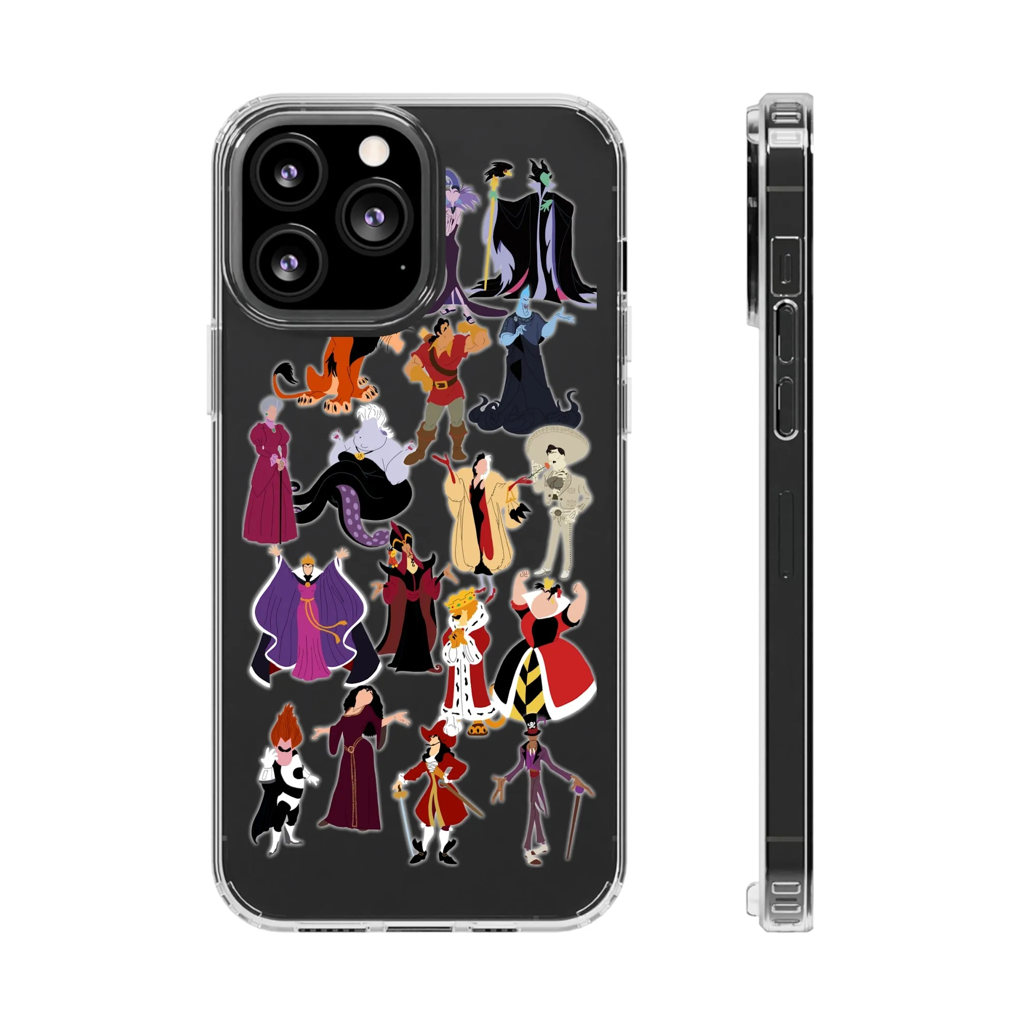 Villains Clear Phone Case! Inspired Hand drawn Unique Gift