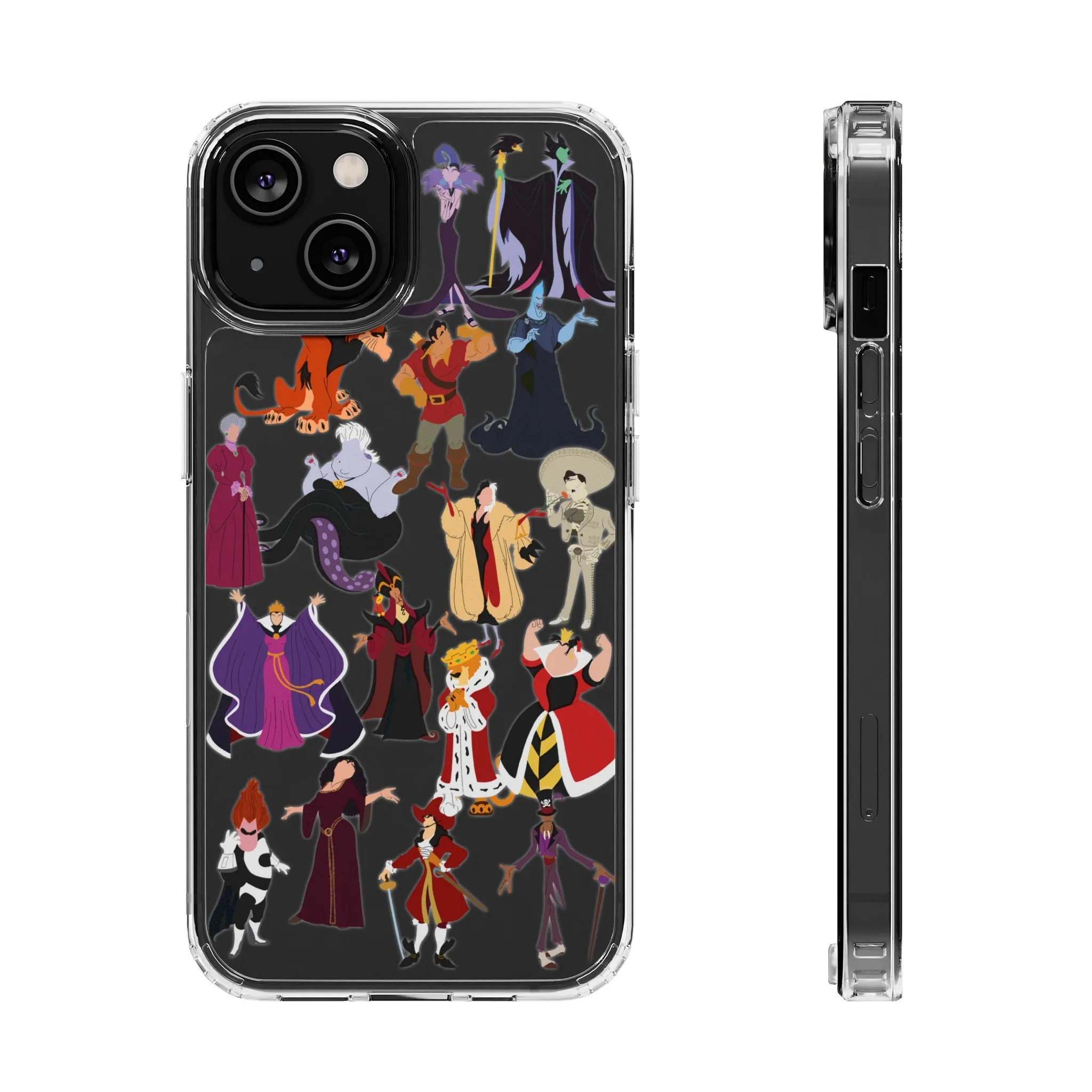 Villains Clear Phone Case! Inspired Hand drawn Unique Gift