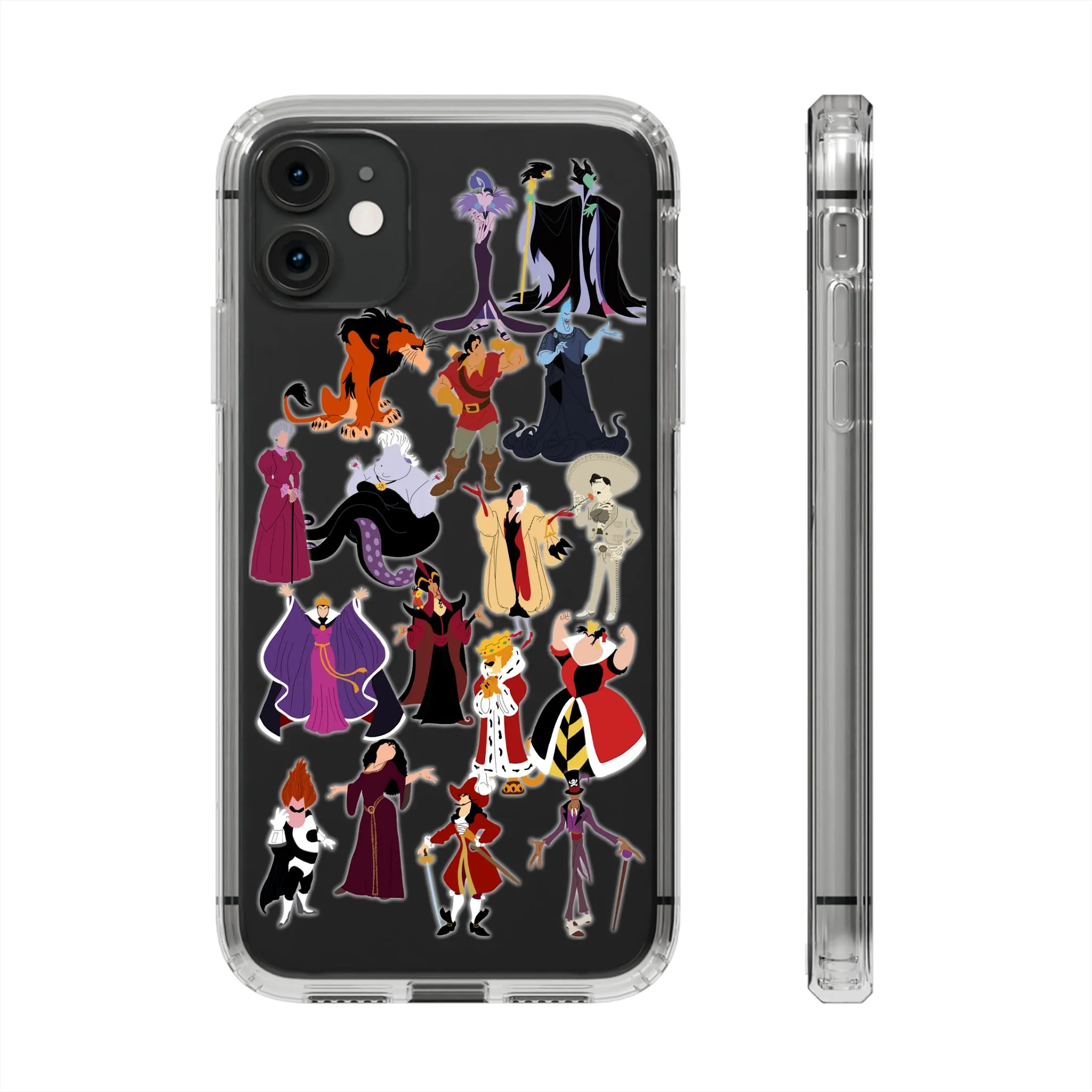 Villains Clear Phone Case! Inspired Hand drawn Unique Gift