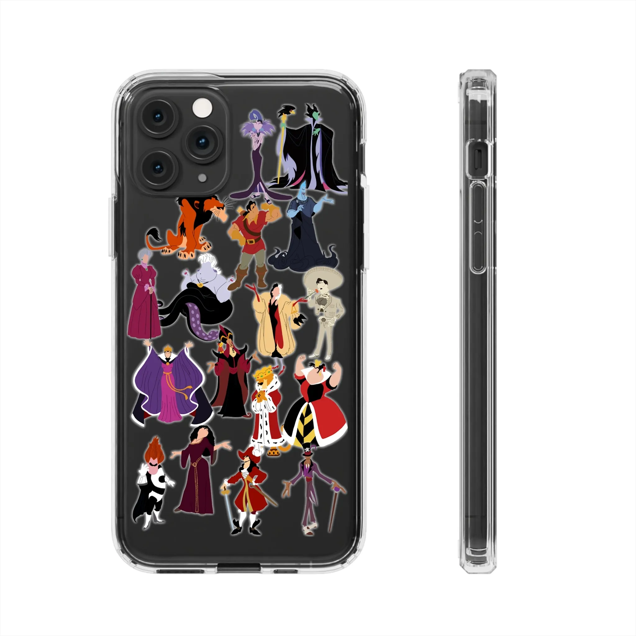 Villains Clear Phone Case! Inspired Hand drawn Unique Gift