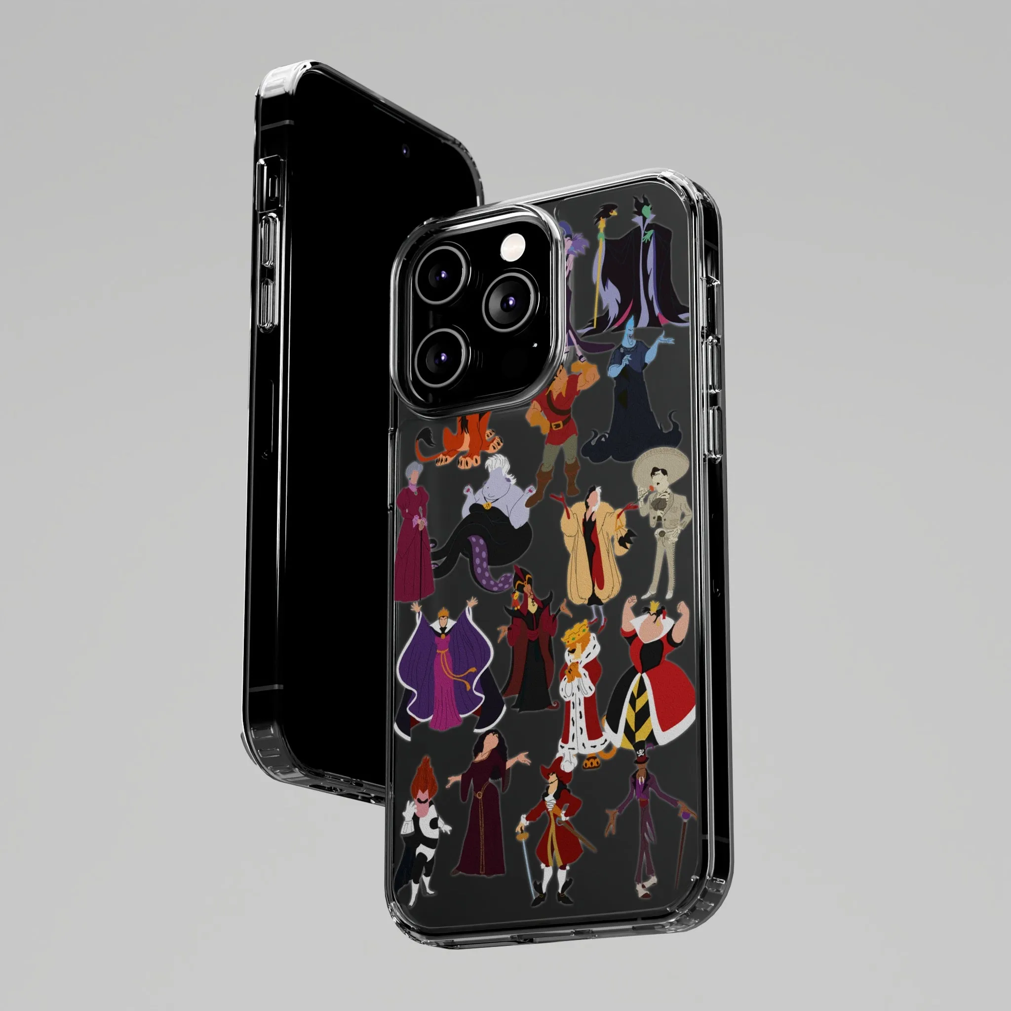 Villains Clear Phone Case! Inspired Hand drawn Unique Gift