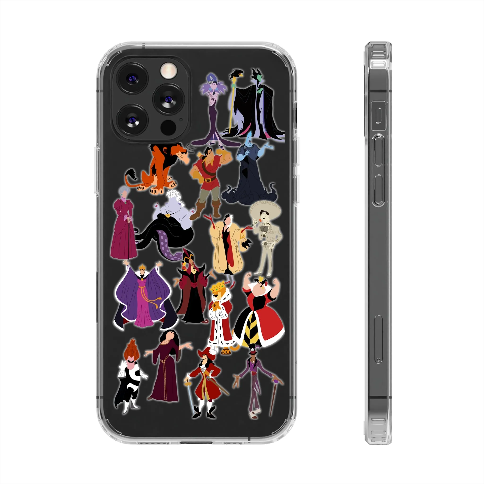 Villains Clear Phone Case! Inspired Hand drawn Unique Gift