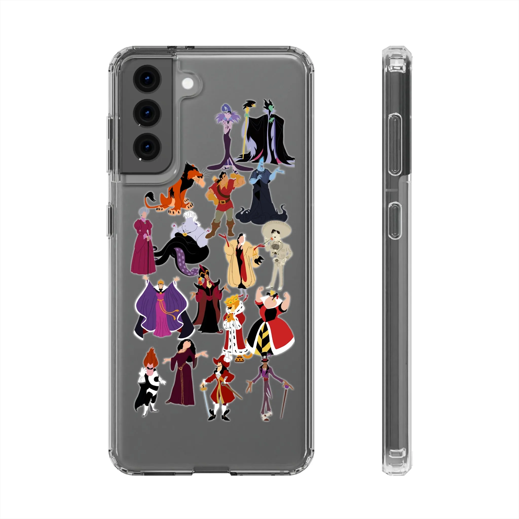 Villains Clear Phone Case! Inspired Hand drawn Unique Gift