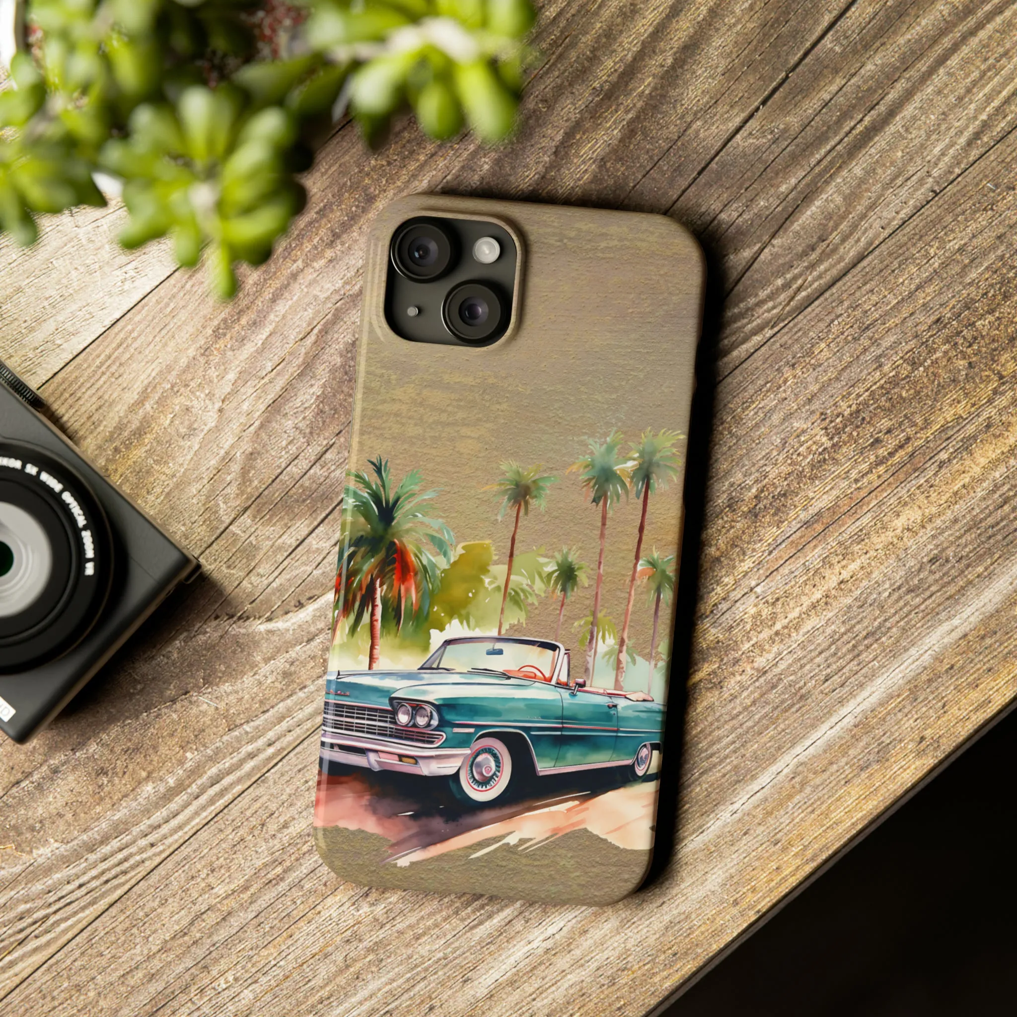 Vintage Car iPhone 15 Phone Cases.