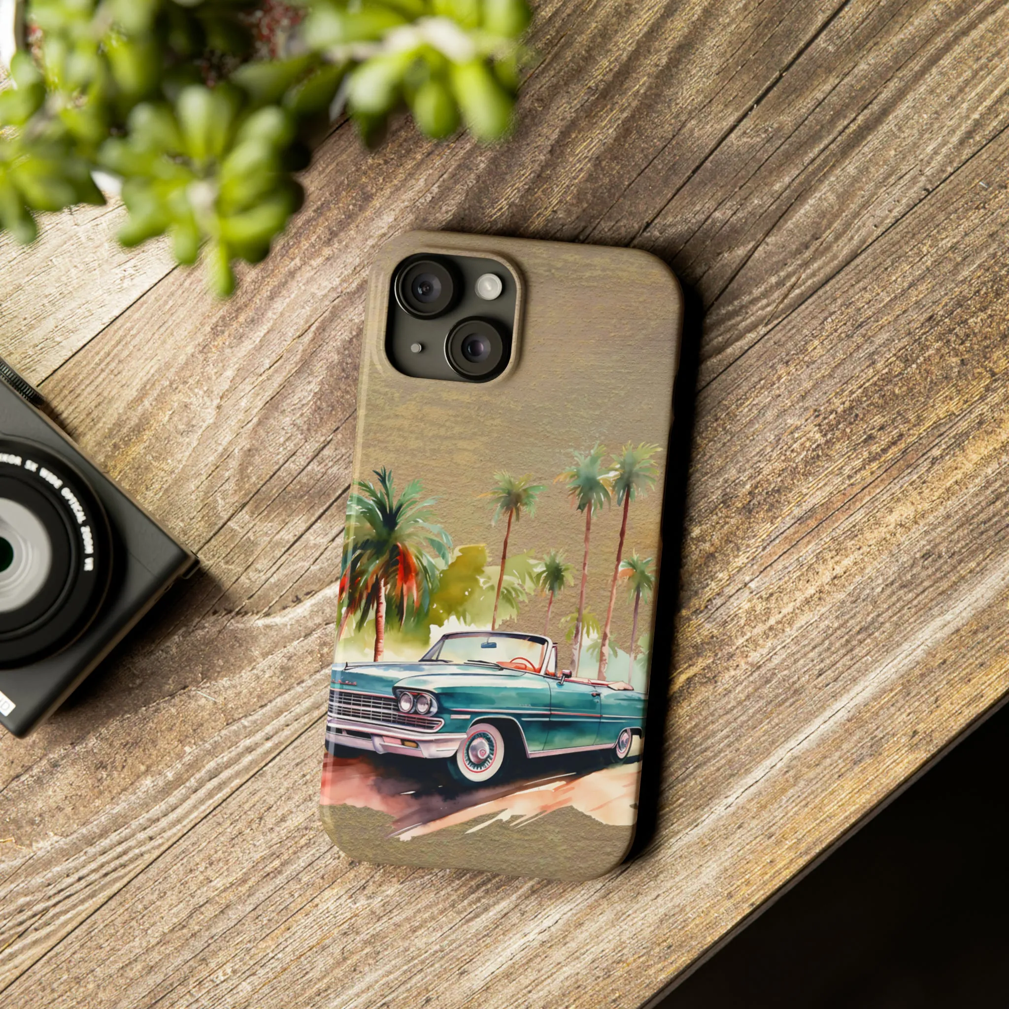 Vintage Car iPhone 15 Phone Cases.