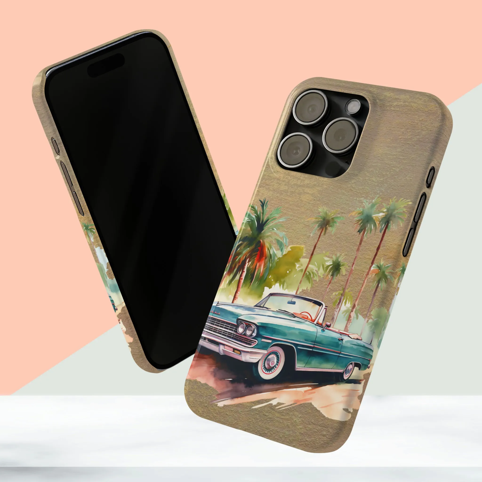 Vintage Car iPhone 15 Phone Cases.