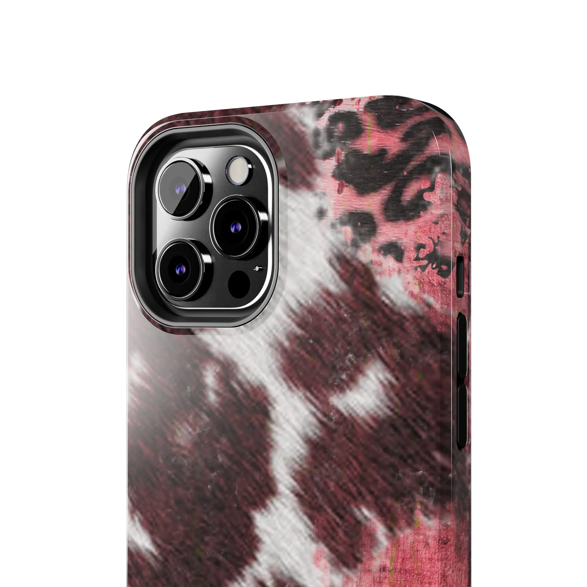 Western Cowhide Leopard Design Tough Phone Case compatible with a large variety of phone models, Gift, Phone Case