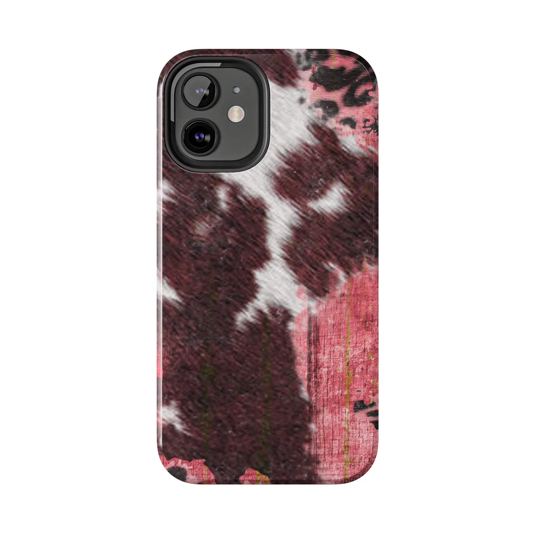 Western Cowhide Leopard Design Tough Phone Case compatible with a large variety of phone models, Gift, Phone Case