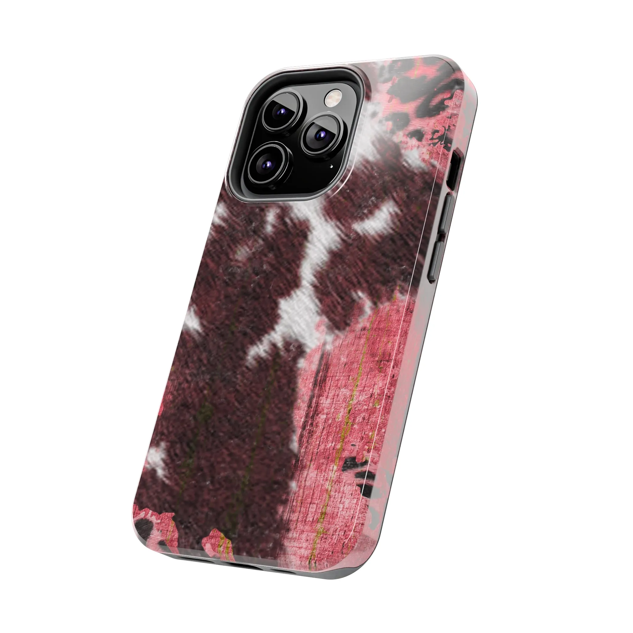 Western Cowhide Leopard Design Tough Phone Case compatible with a large variety of phone models, Gift, Phone Case