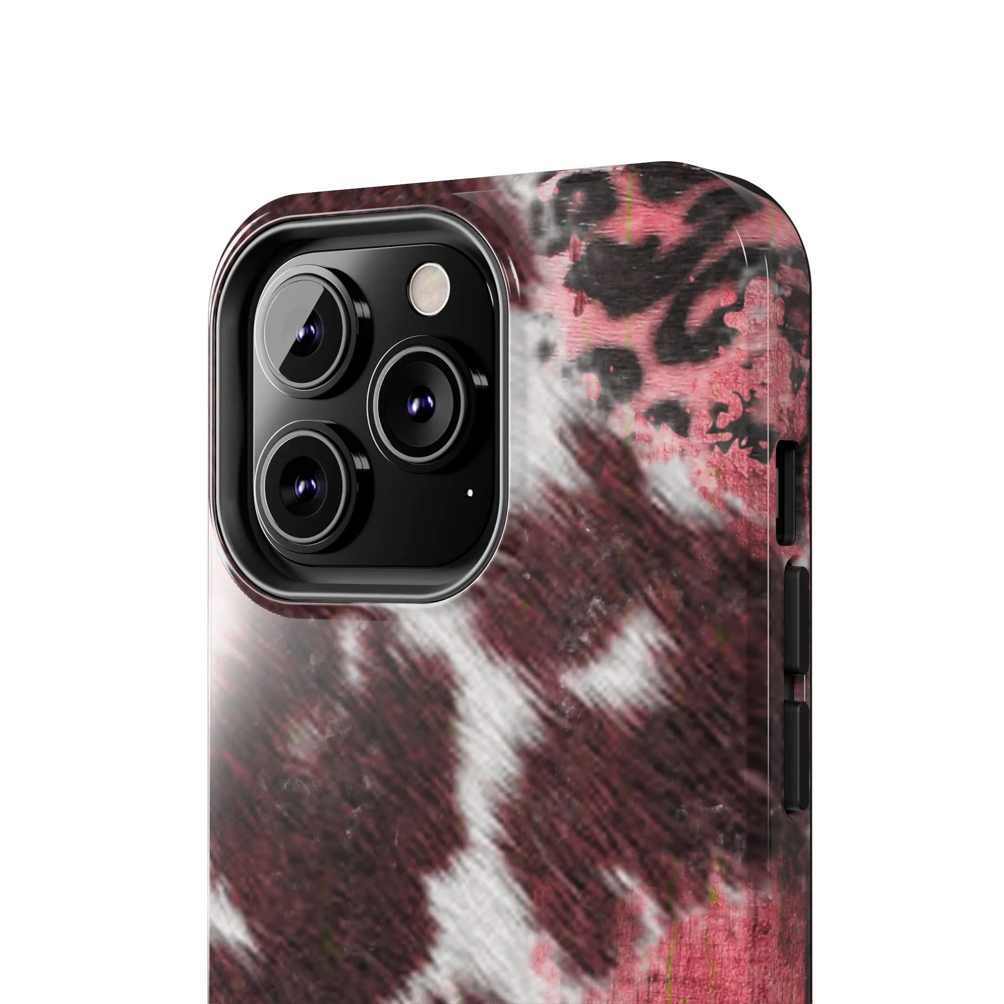 Western Cowhide Leopard Design Tough Phone Case compatible with a large variety of phone models, Gift, Phone Case